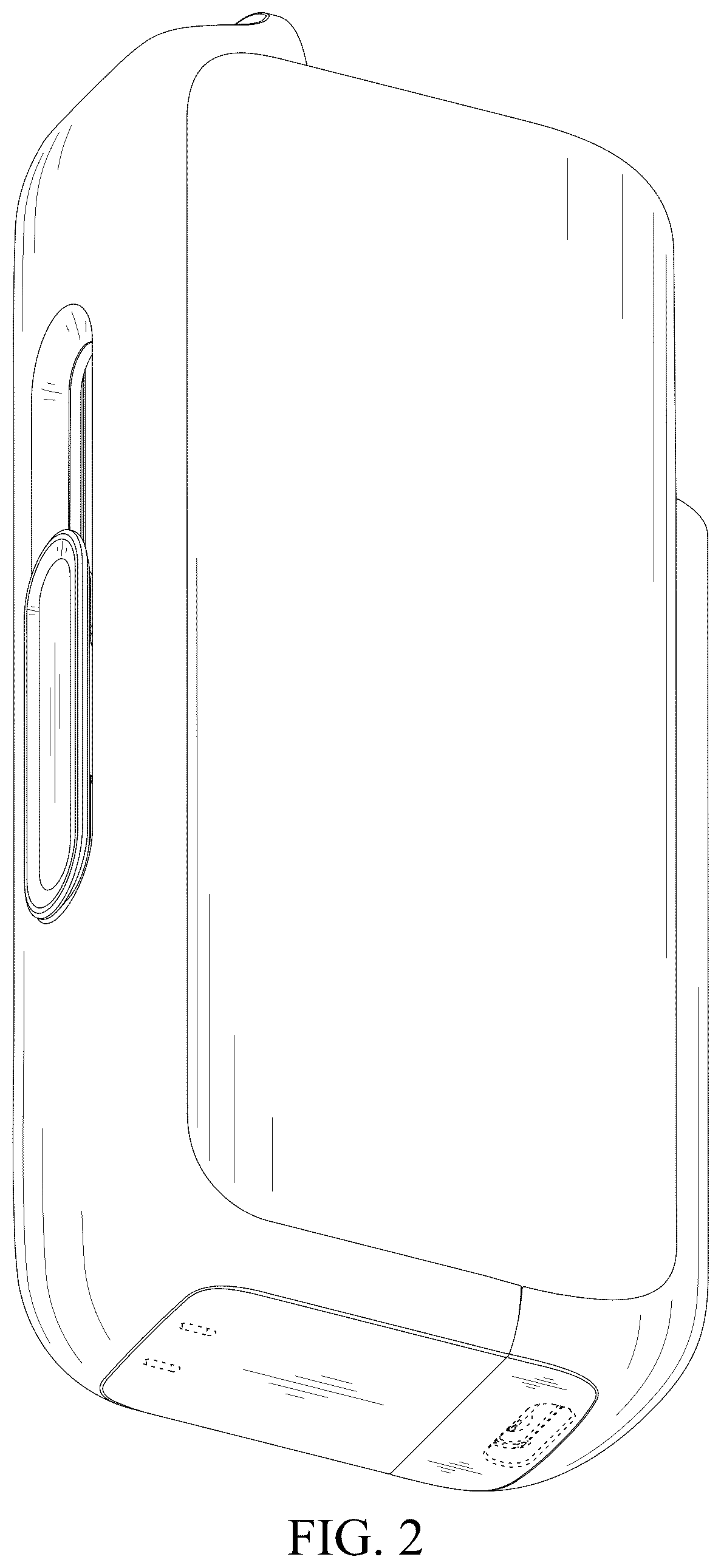 Patent USD1077345 Figure 2 – Electronic atomizing device