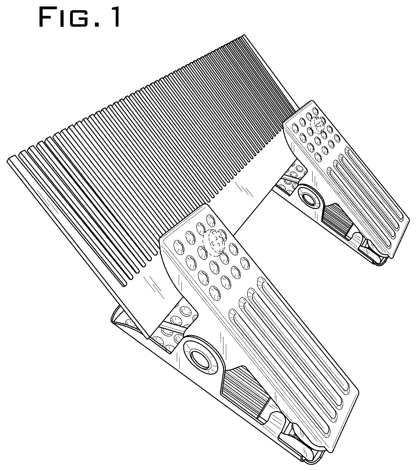 Patent USD1077351 Figure 1 – Hair extension holder