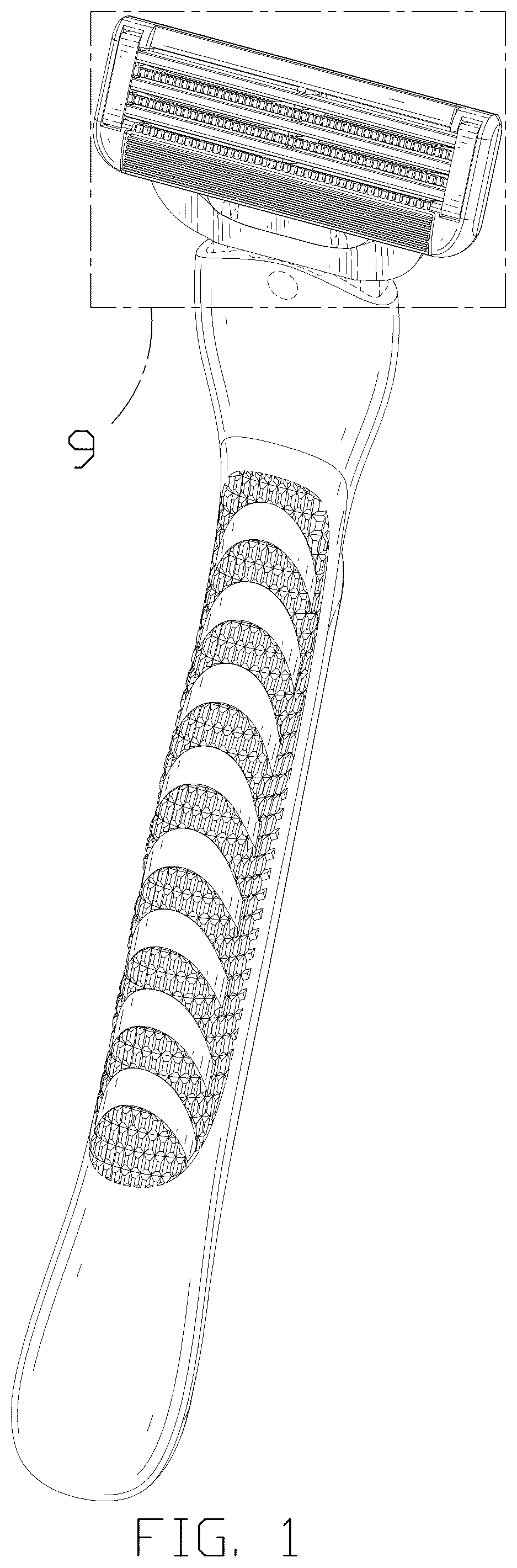 Patent USD1077355 — Razor — Figure 1