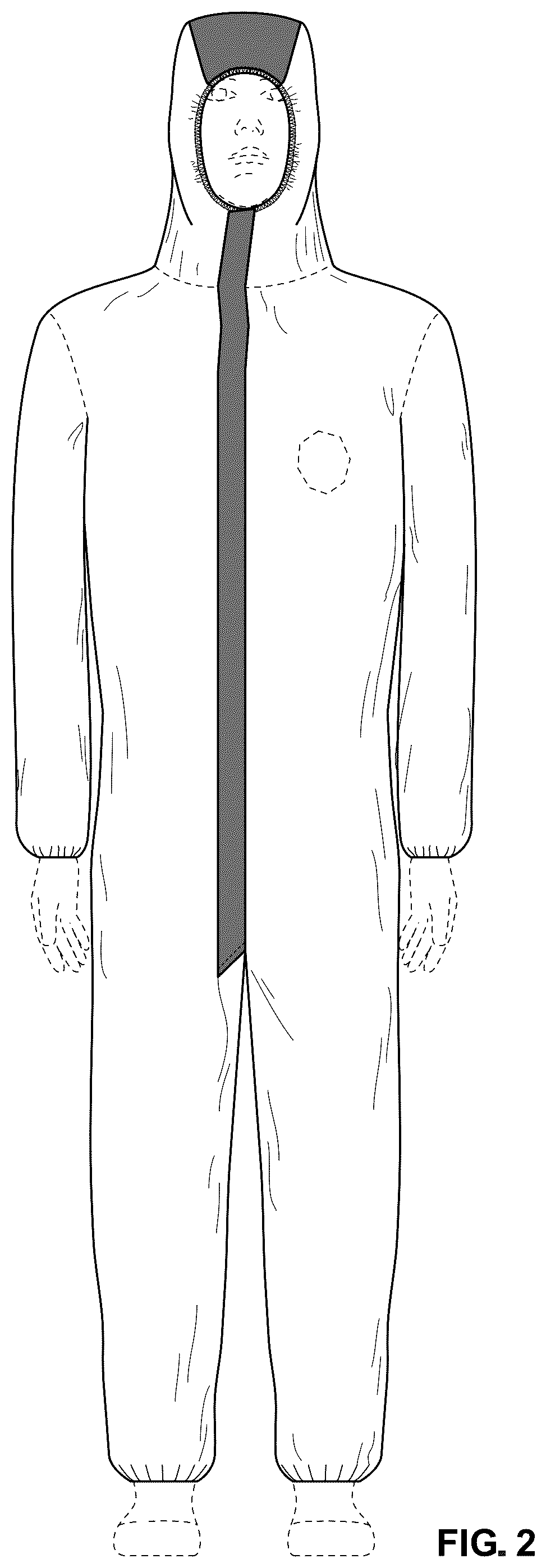 Patent USD1077361 Figure 2 – Protective garment