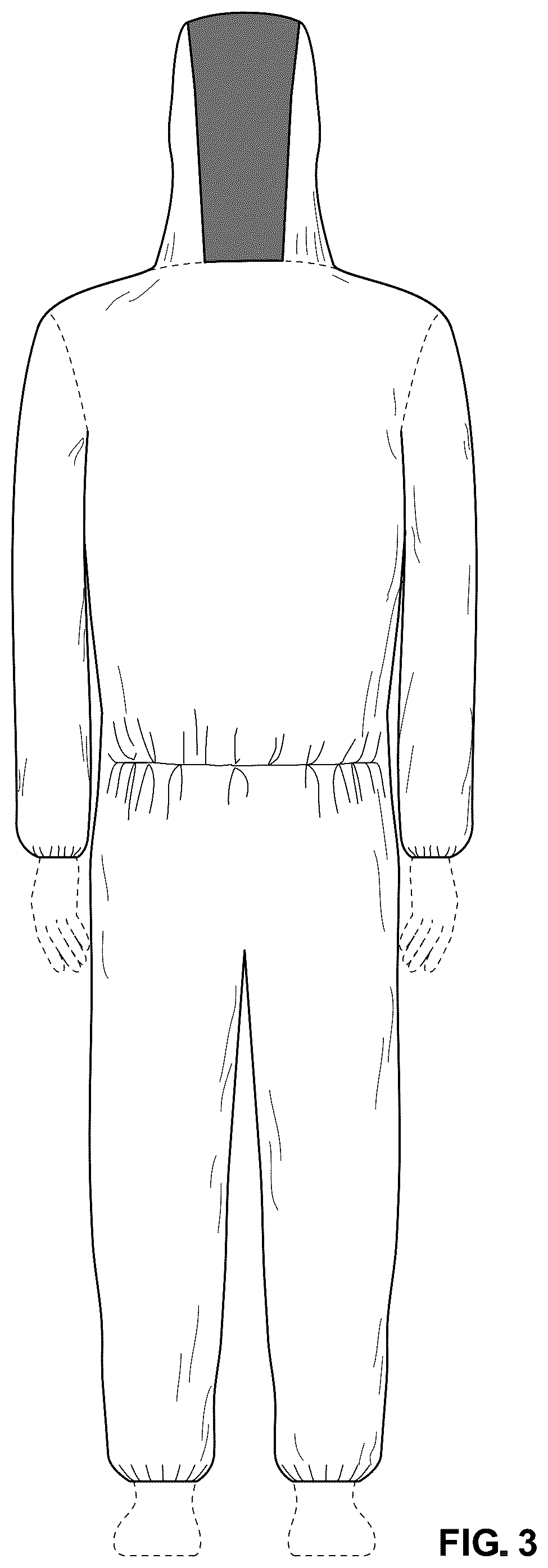 Patent USD1077361 Figure 3 – Protective garment