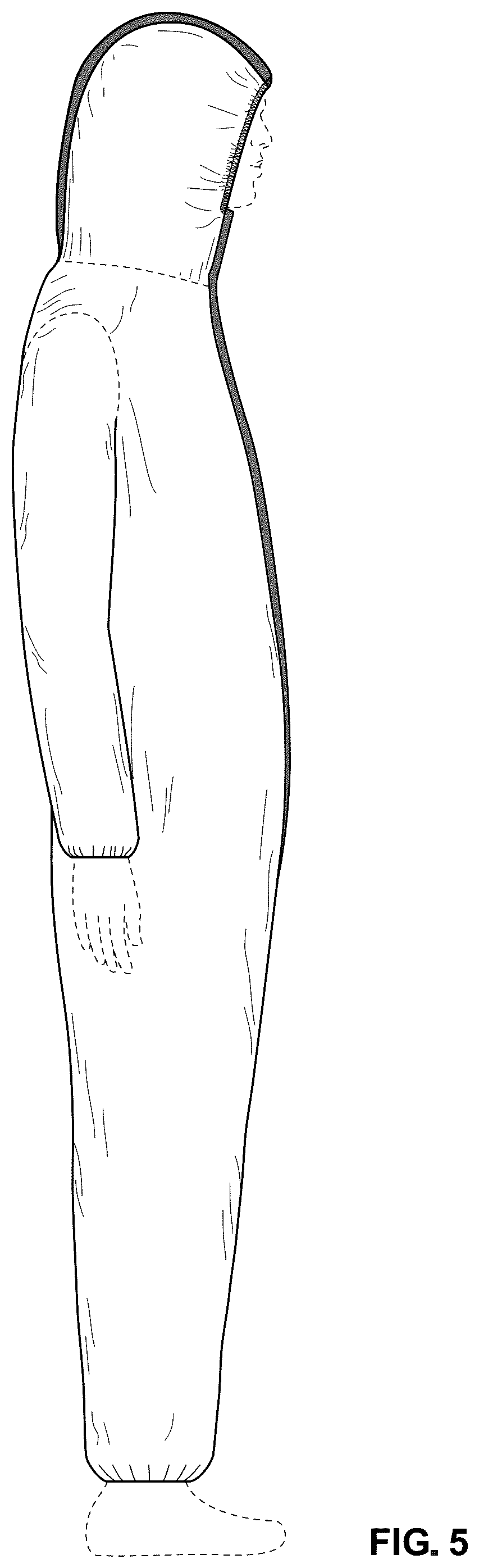 Patent USD1077361 Figure 5 – Protective garment