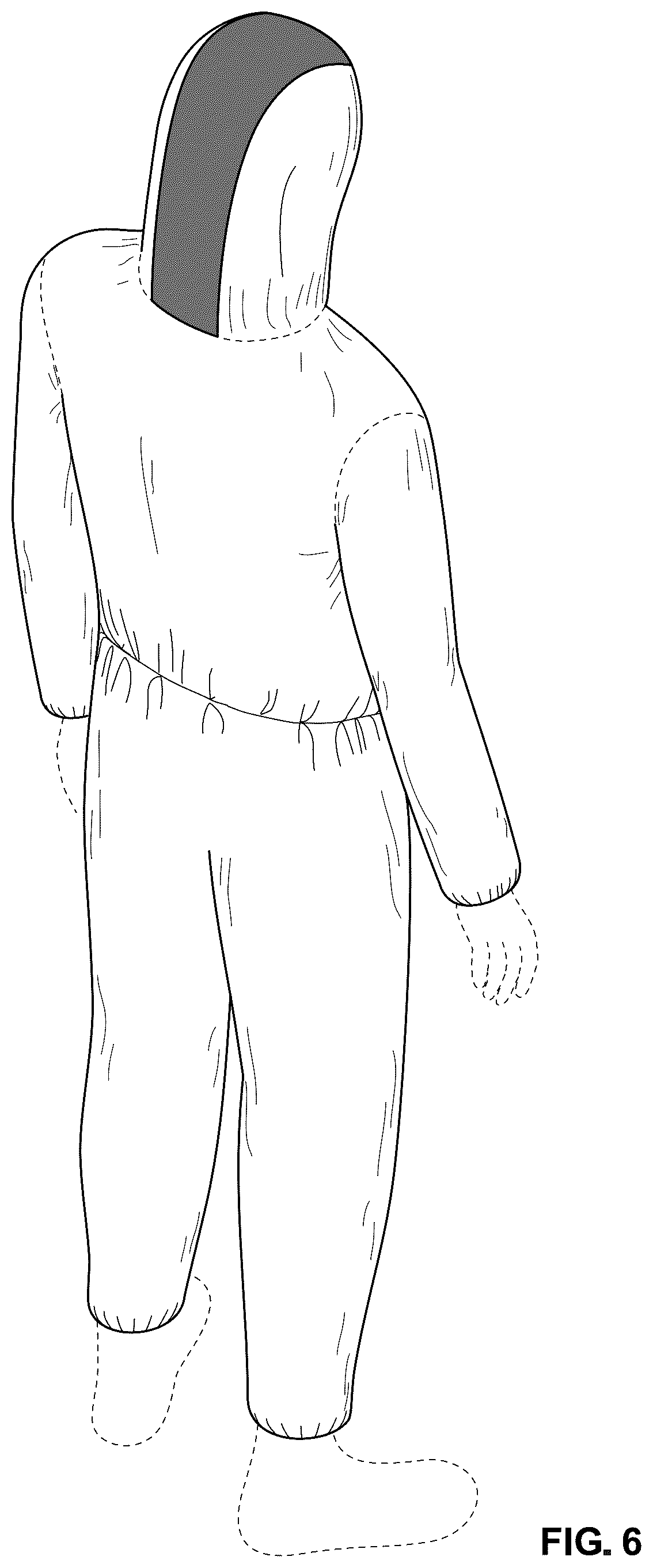 Patent USD1077361 Figure 6 – Protective garment