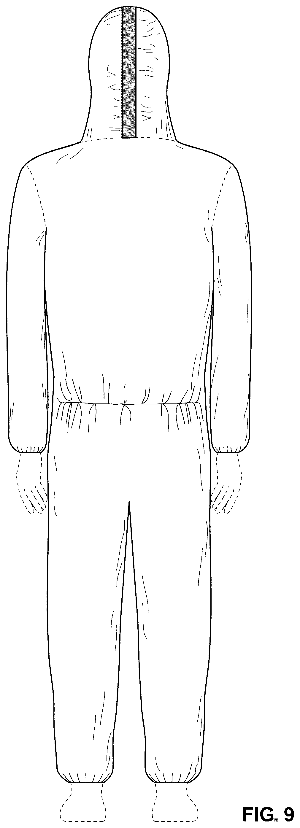 Patent USD1077361 Figure 9 – Protective garment