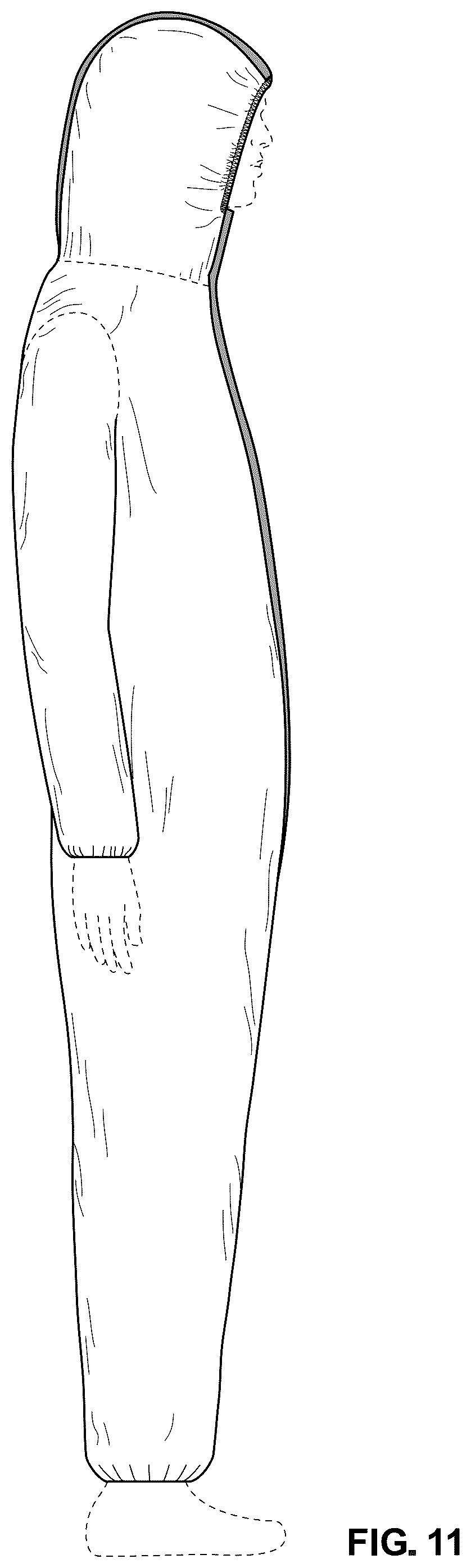 Patent USD1077361 Figure 11 – Protective garment
