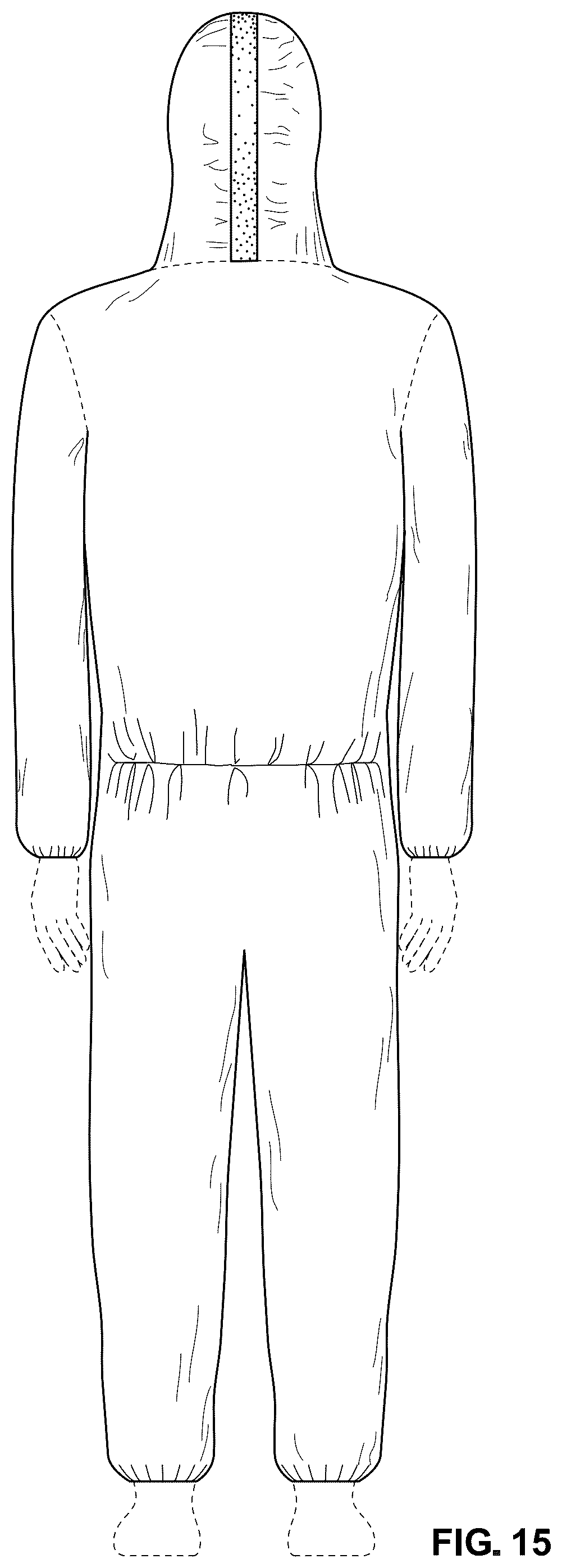 Patent USD1077361 Figure 15 – Protective garment