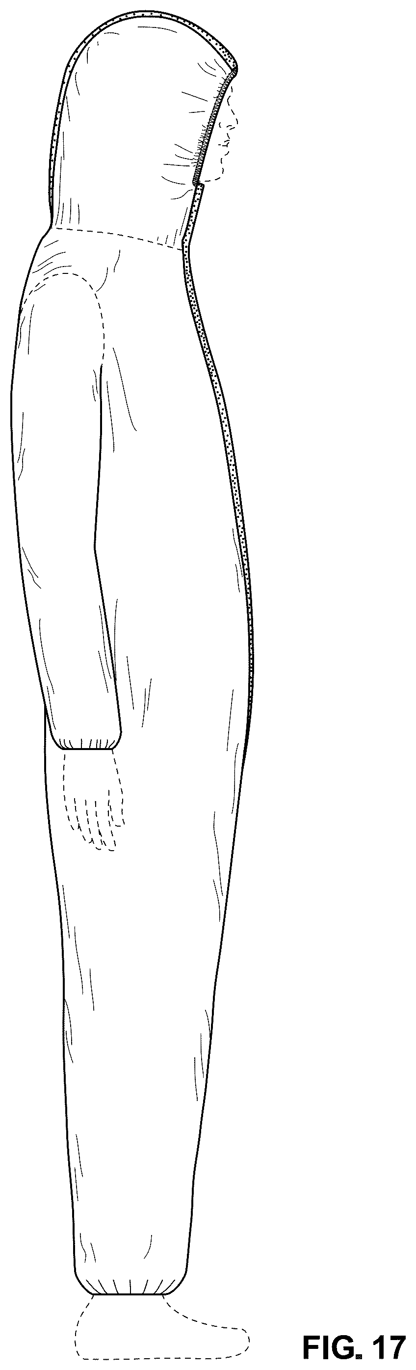 Patent USD1077361 Figure 17 – Protective garment