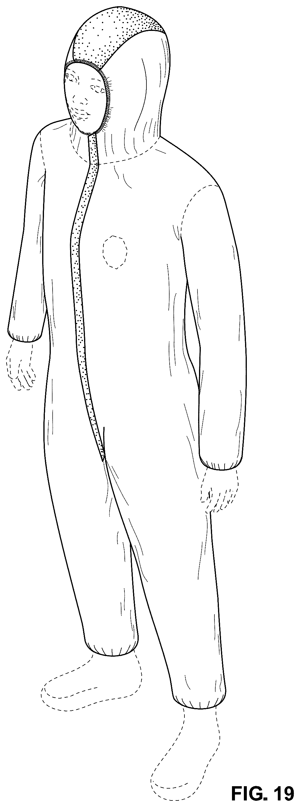 Patent USD1077361 Figure 19 – Protective garment