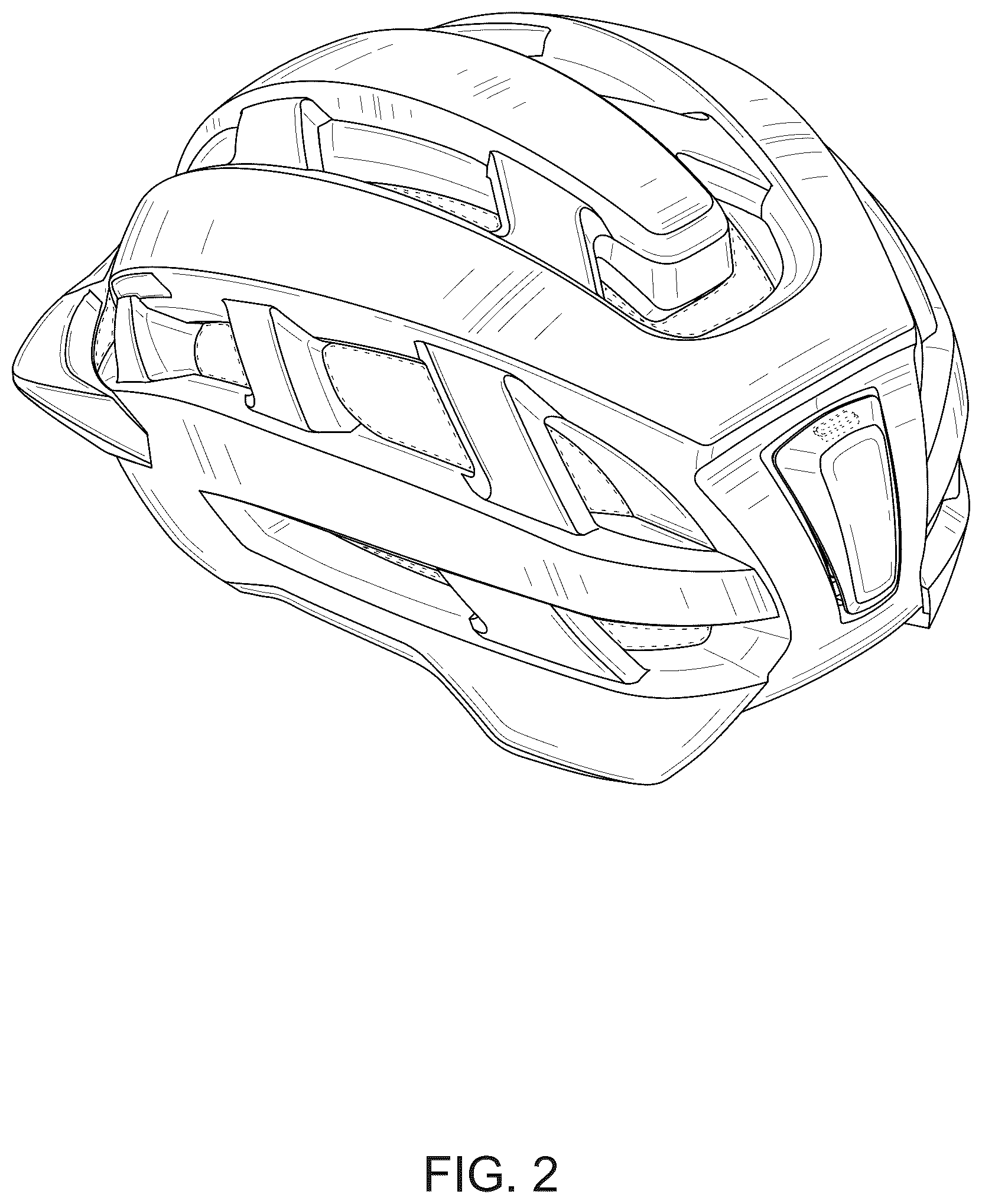 Patent USD1077363 Figure 2 – Helmet