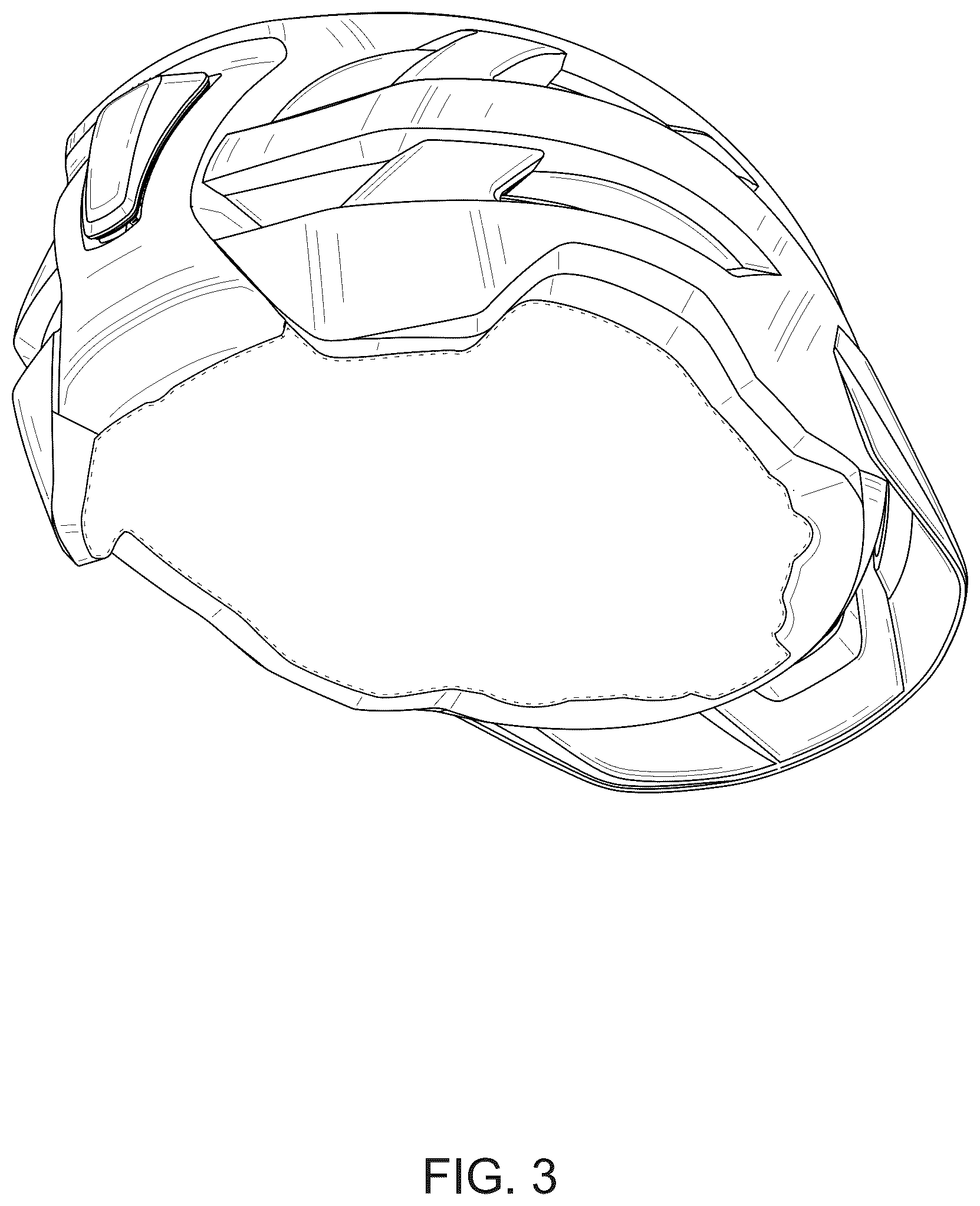 Patent USD1077363 Figure 3 – Helmet