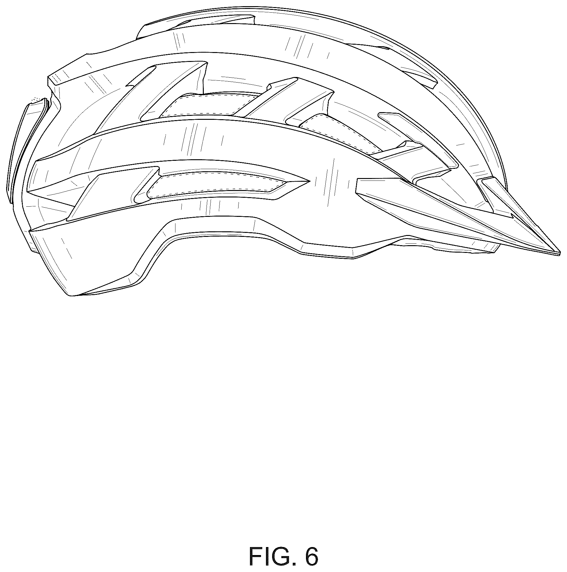 Patent USD1077363 Figure 6 – Helmet