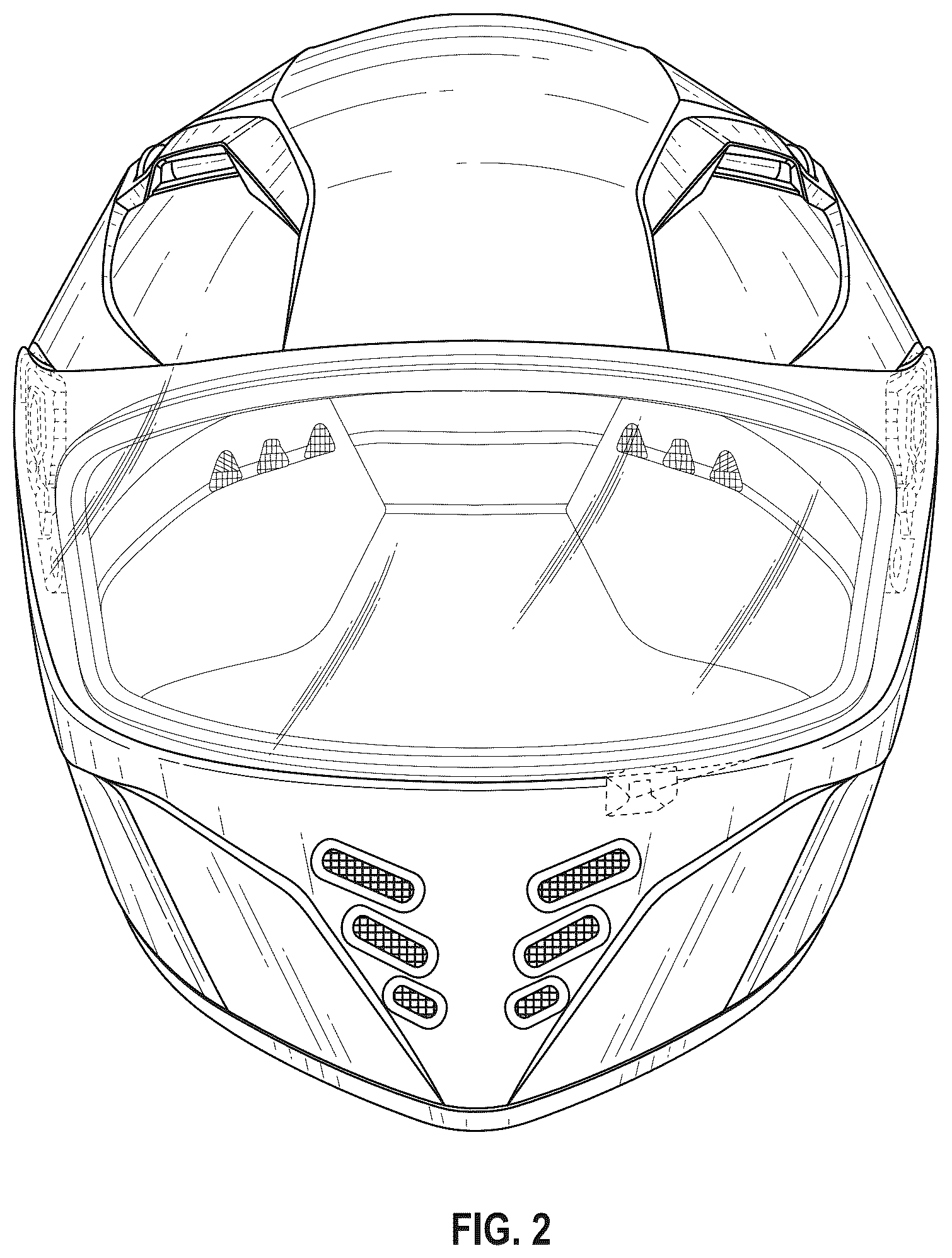 Patent USD1077364 Figure 2 – Helmet