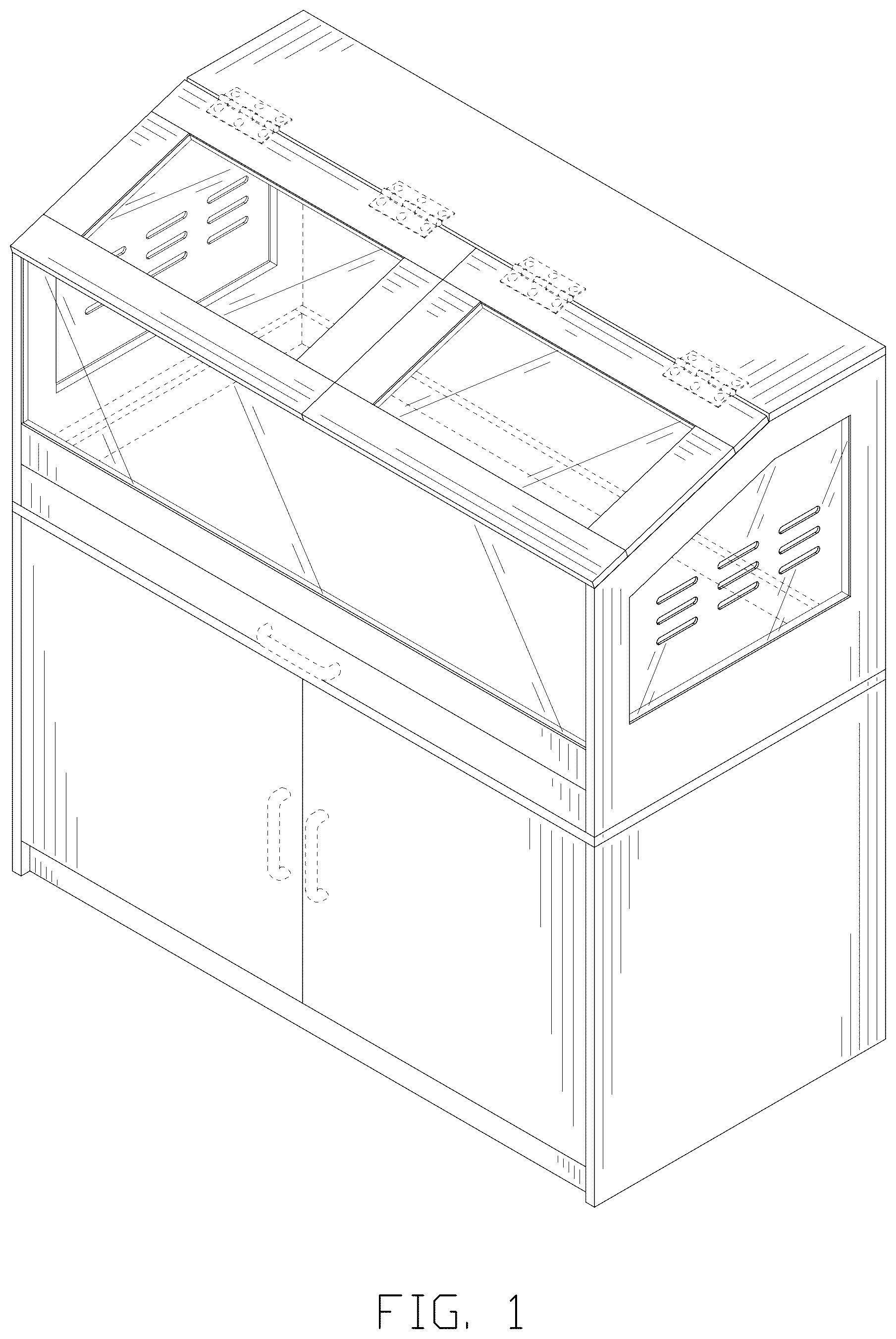 Patent USD1077365 — Animal cage with storage cabinet — Figure 1
