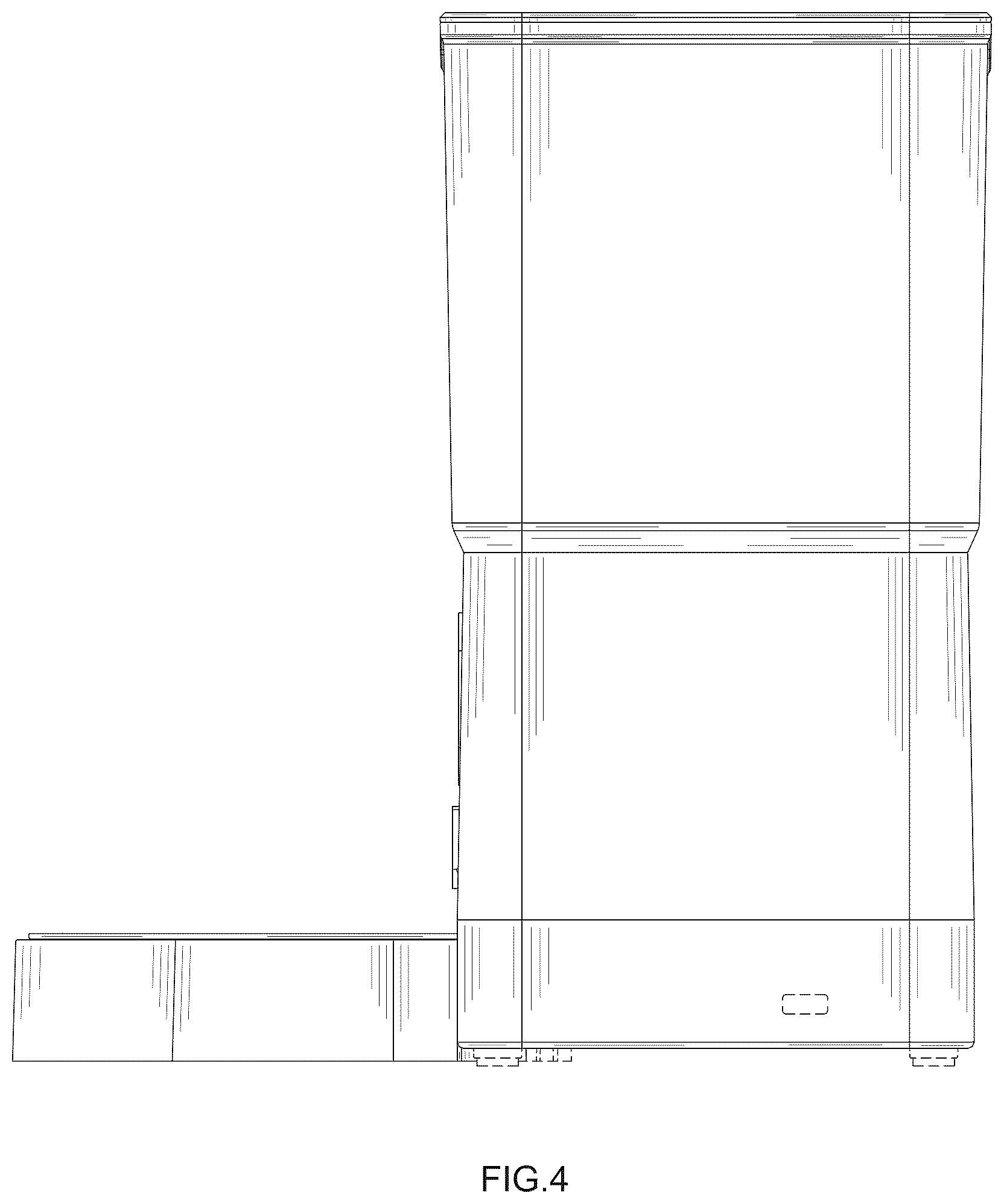 Patent USD1077367 Figure 4 – Feeding device for pets