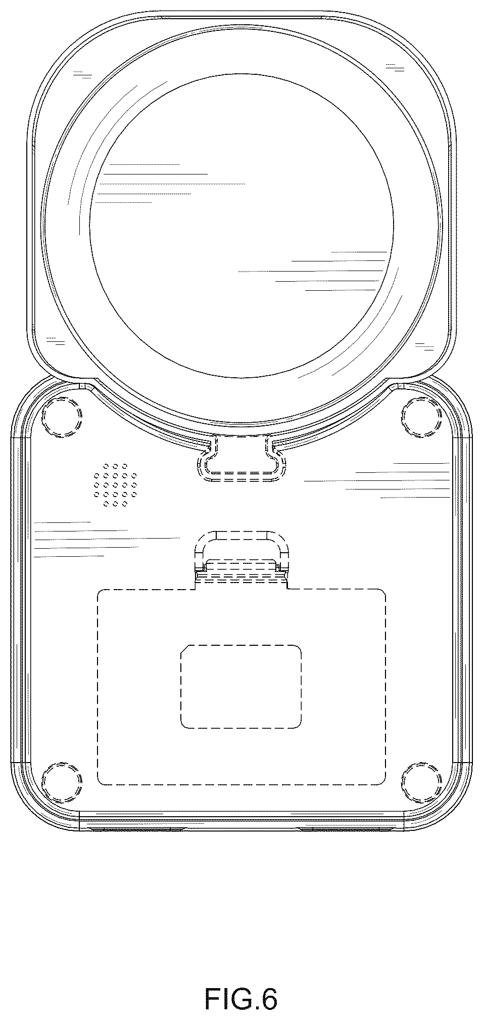 Patent USD1077367 Figure 6 – Feeding device for pets