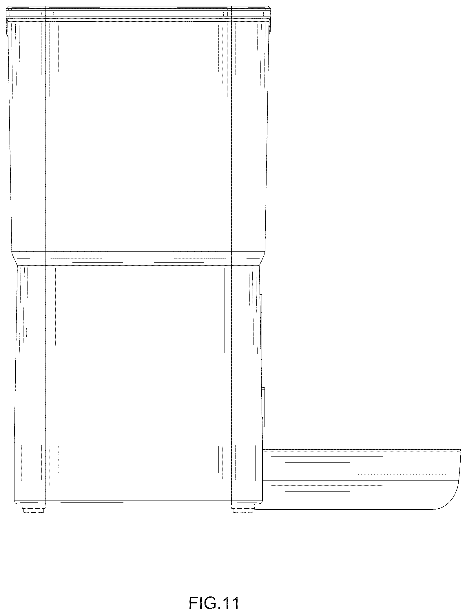 Patent USD1077367 Figure 11 – Feeding device for pets