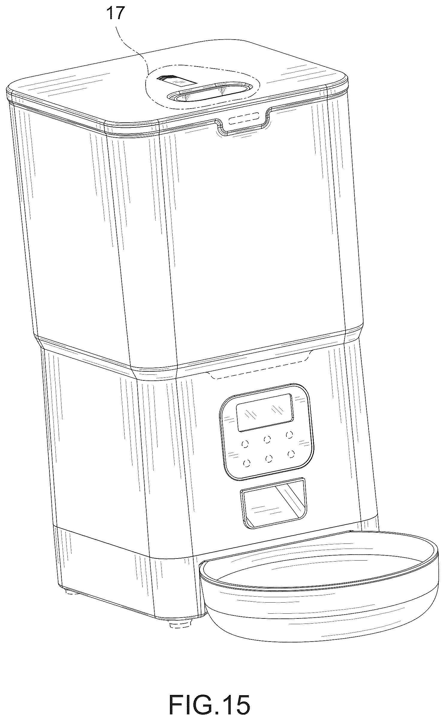 Patent USD1077367 Figure 15 – Feeding device for pets