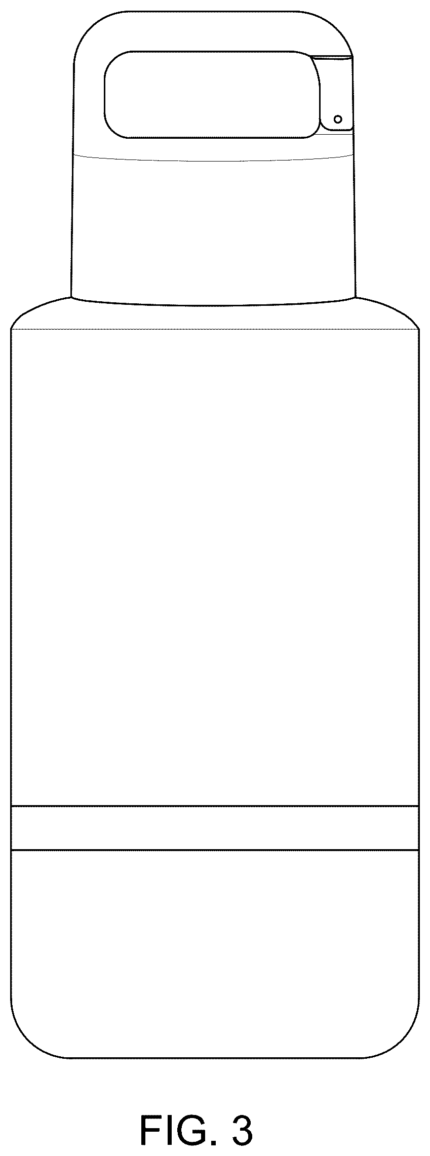 Patent USD1077370 Figure 3 – Multifunctional travel pet water bottle with a detachable bowl