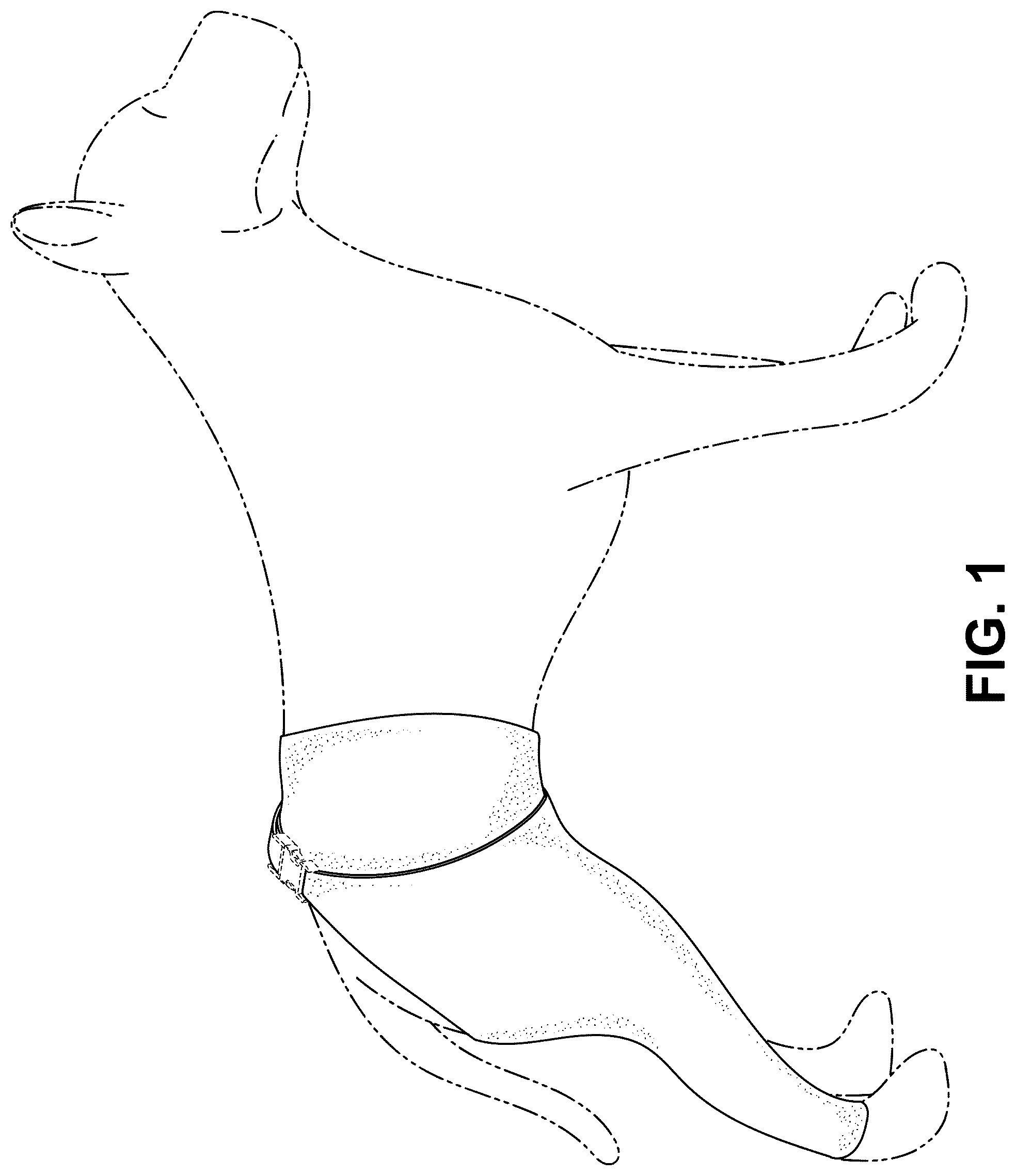 Patent USD1077371 Figure 1 – Protective sleeve for animals
