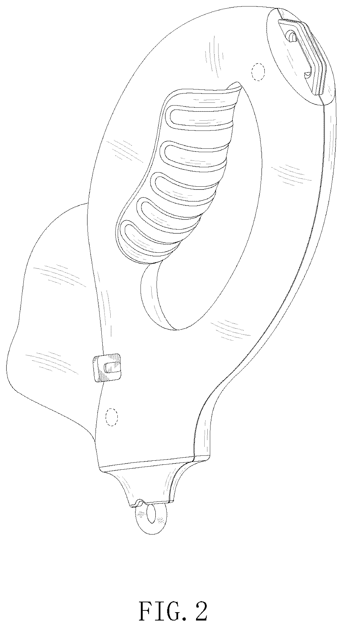 Patent USD1077374 Figure 2 – Combination leash handle and transmitter