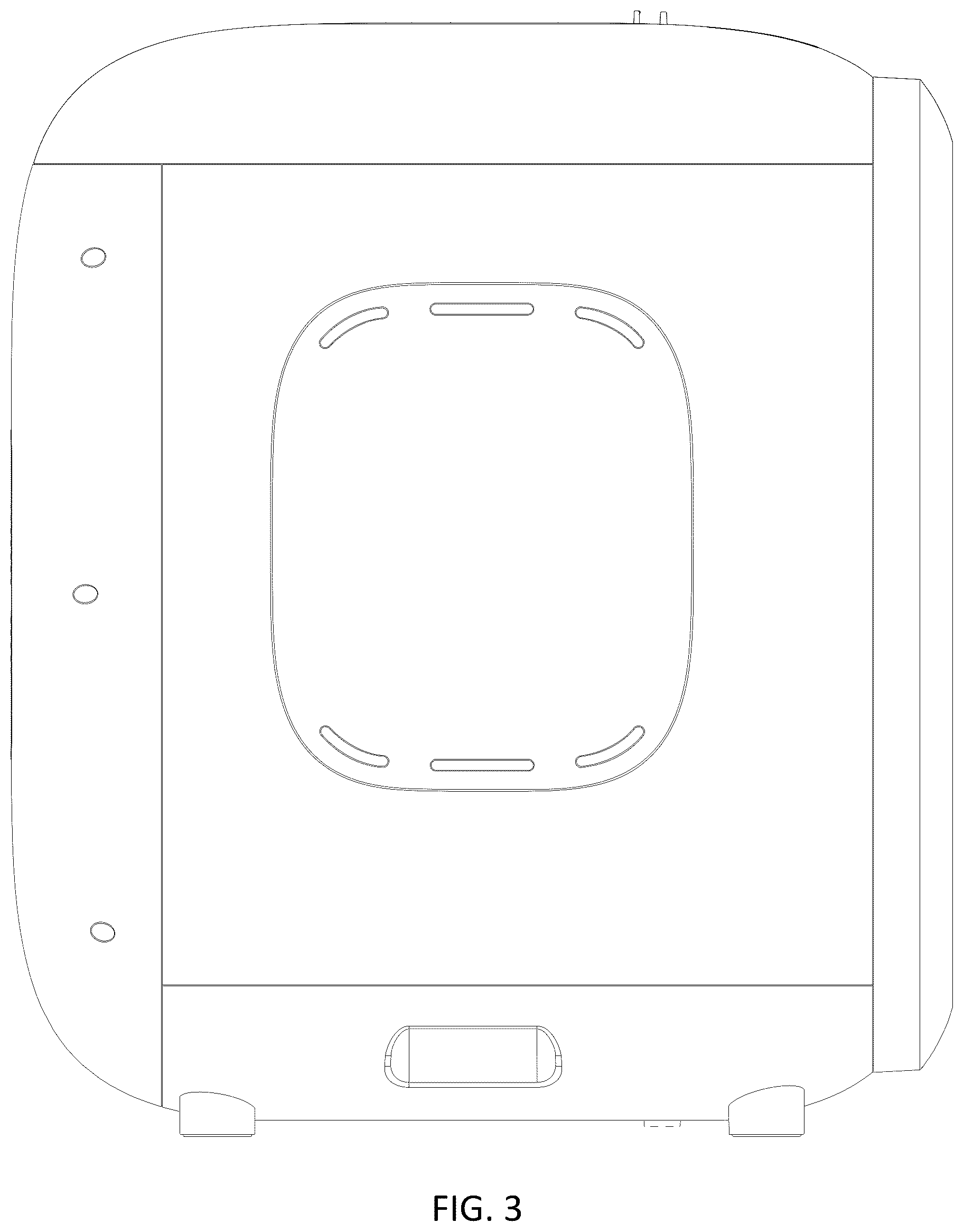 Patent USD1077375 Figure 3 – Pet dryer