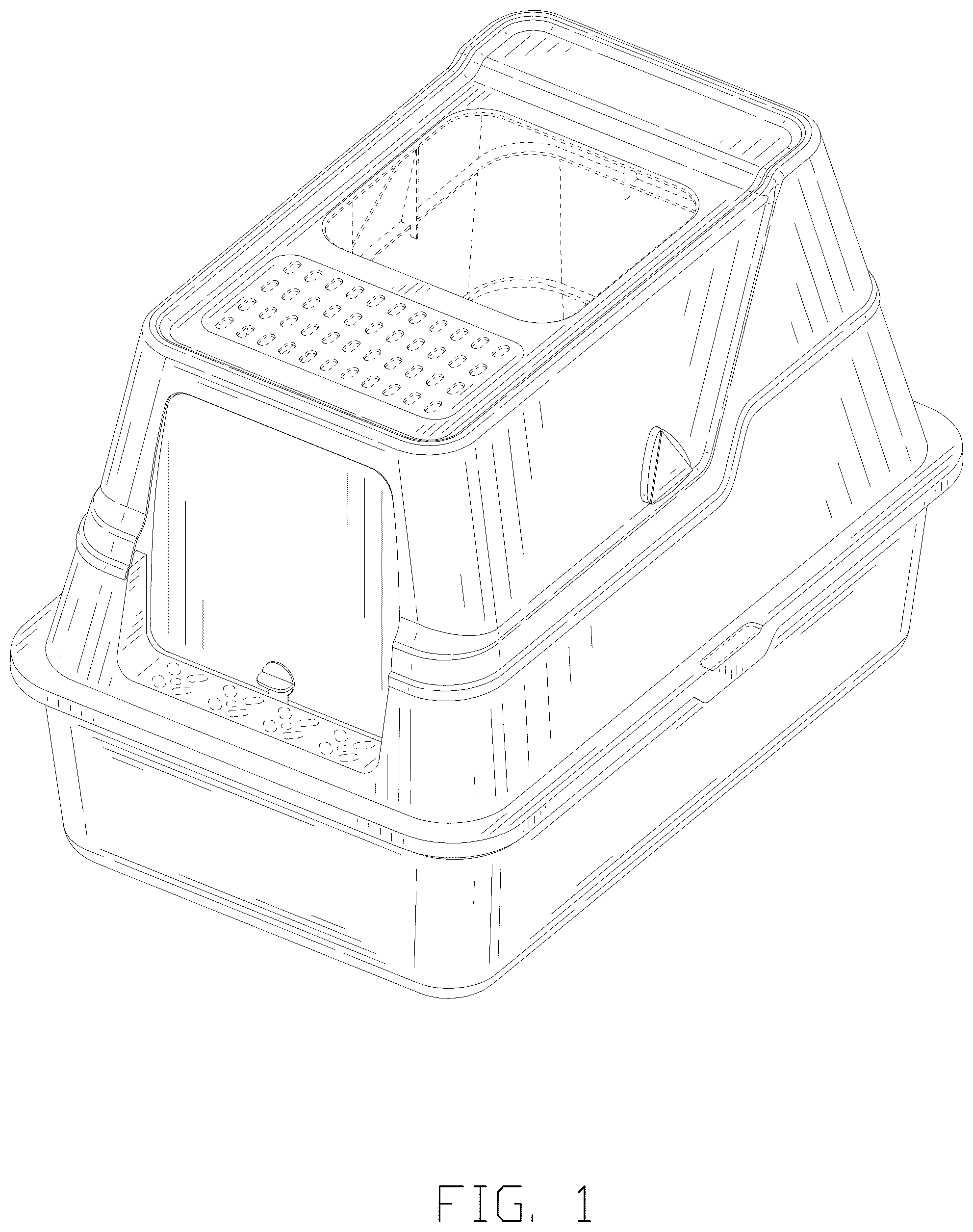 Patent USD1077378 Figure 1 – Cat litter box