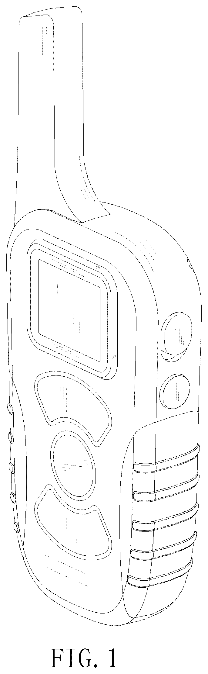 Patent USD1077379 — Remote transmitter for dog training collar — Figure 1