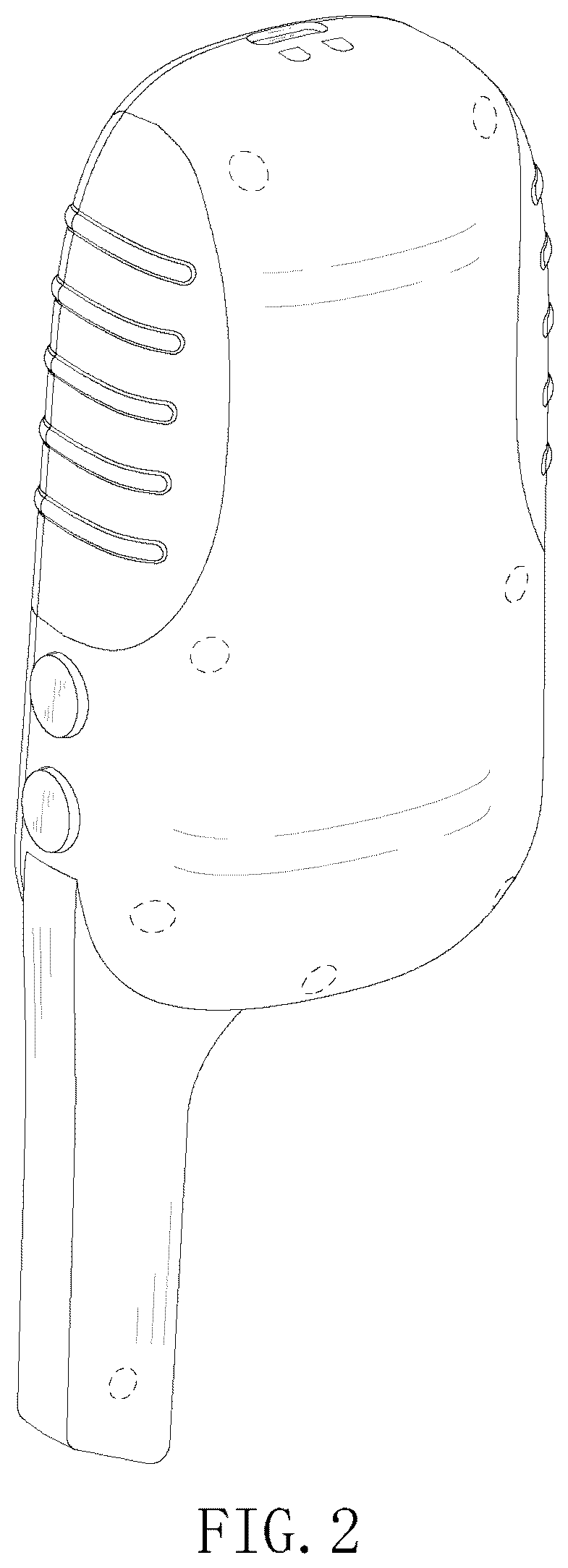 Patent USD1077379 Figure 2 – Remote transmitter for dog training collar