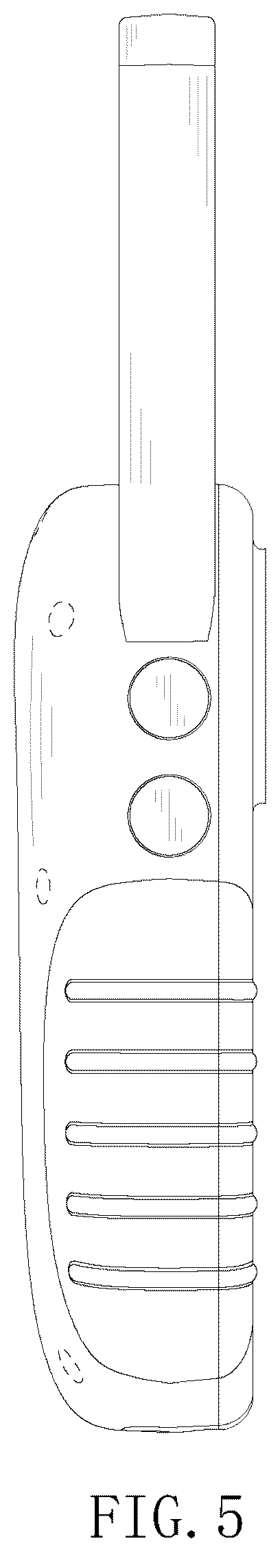Patent USD1077379 Figure 5 – Remote transmitter for dog training collar