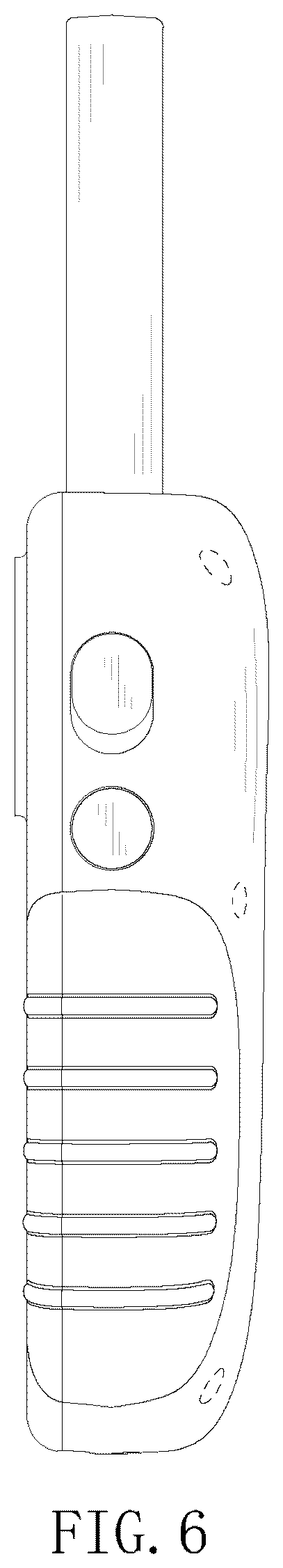 Patent USD1077379 Figure 6 – Remote transmitter for dog training collar