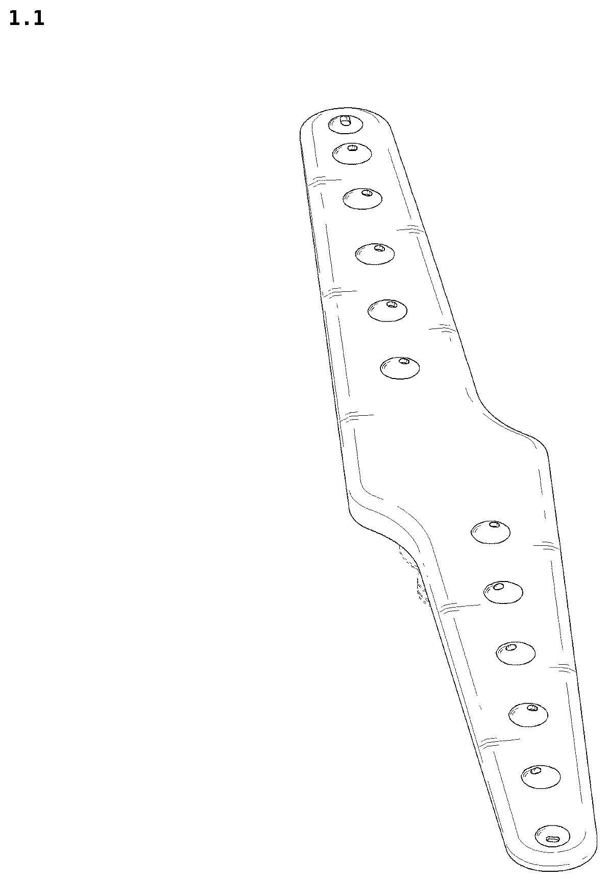 Patent USD1077382 Figure 1 – Nozzle for dishwasher