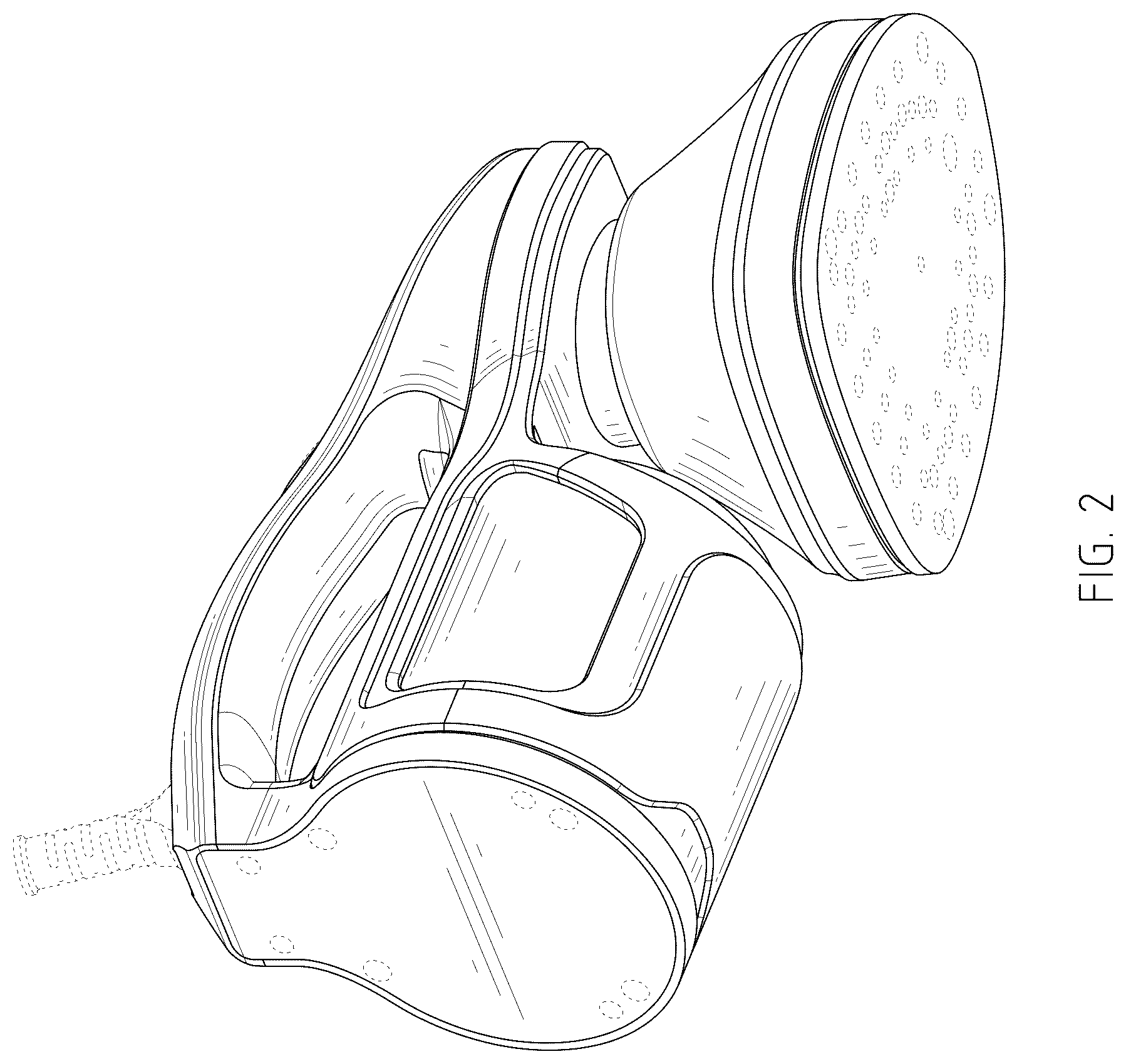 Patent USD1077383 Figure 2 – Garment steamer
