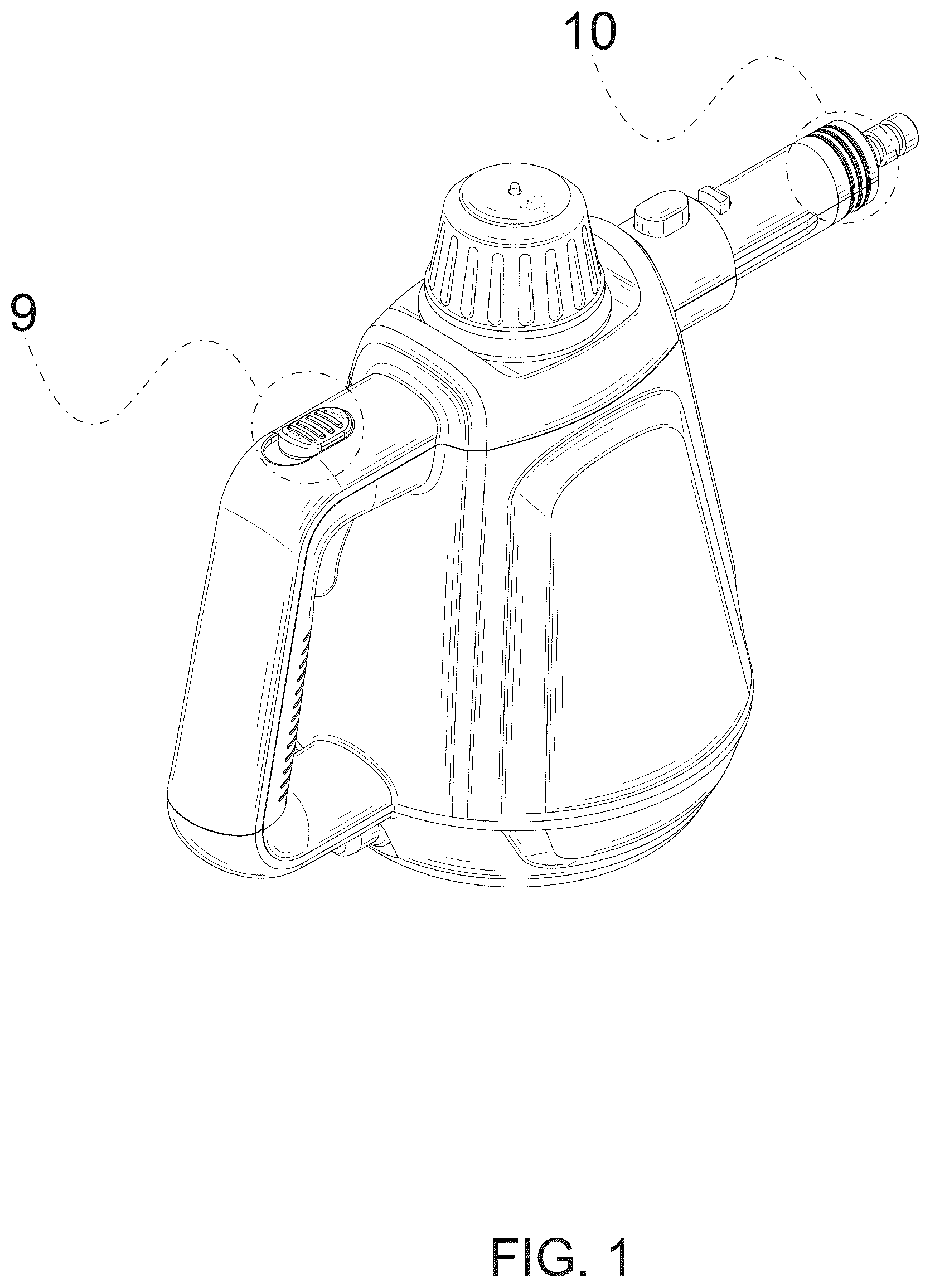 Patent USD1077384 Figure 1 – Steam cleaning device