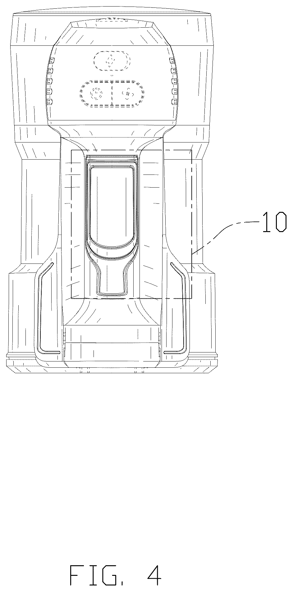 Patent USD1077385 Figure 4 – Vacuum cleaner body