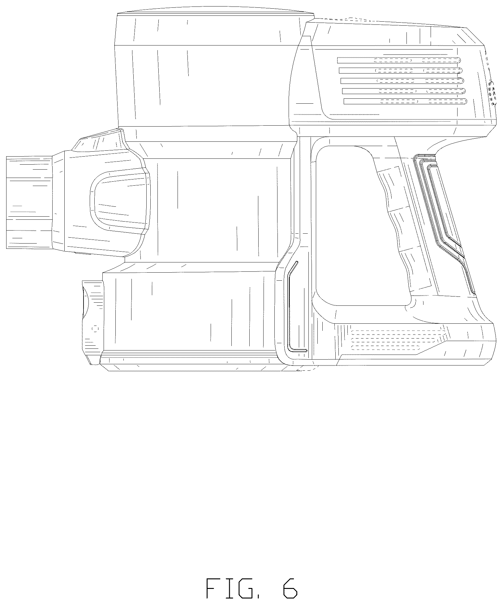 Patent USD1077385 Figure 6 – Vacuum cleaner body