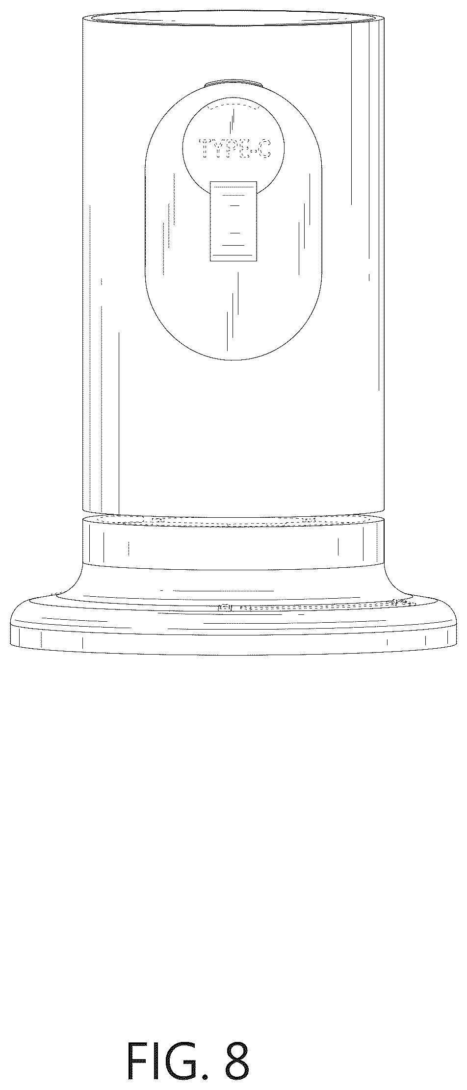 Patent USD1077387 Figure 8 – Electric cleaning brush