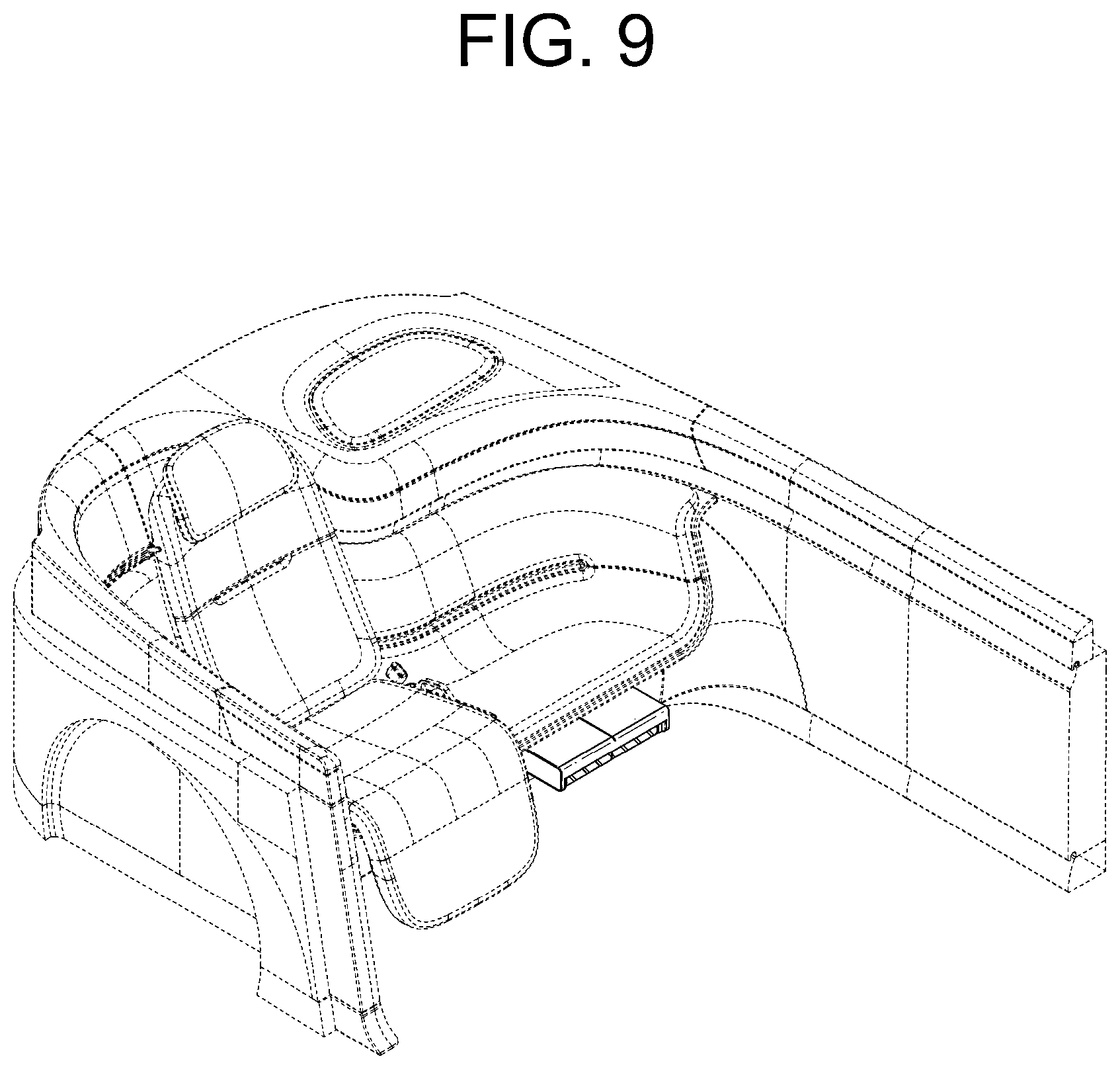 Patent USD1077388 Figure 9 – Robotic vacuum cleaner for vehicles