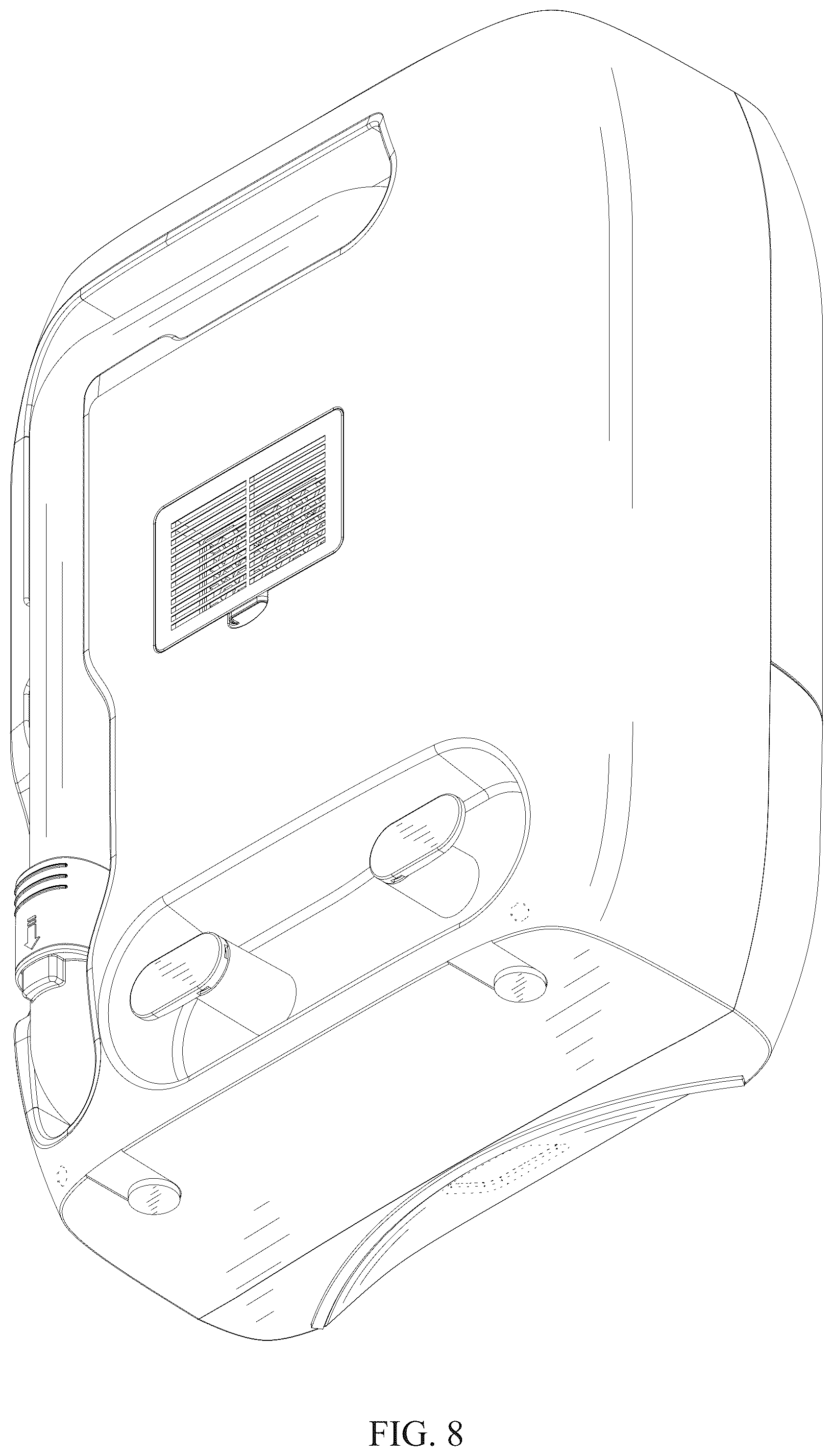 Patent USD1077390 Figure 8 – Vacuum cleaner