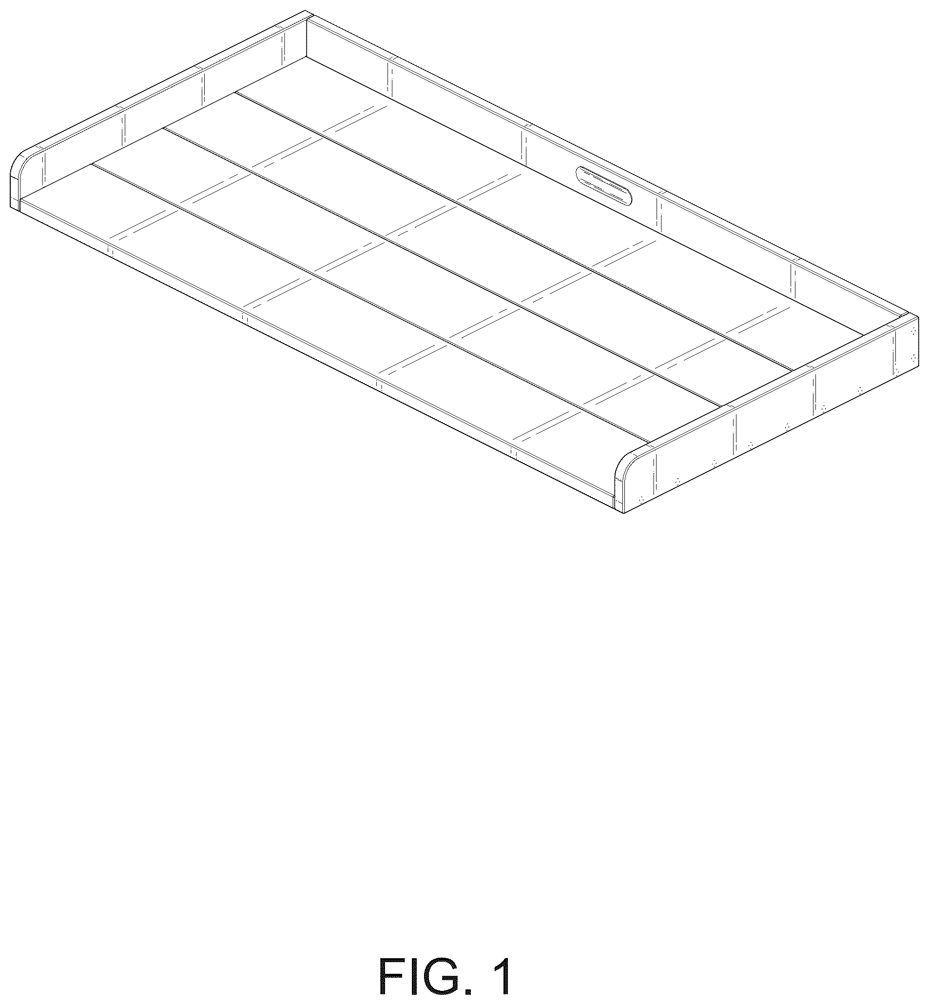 Patent USD1077393 Figure 1 – Washer dryer countertop