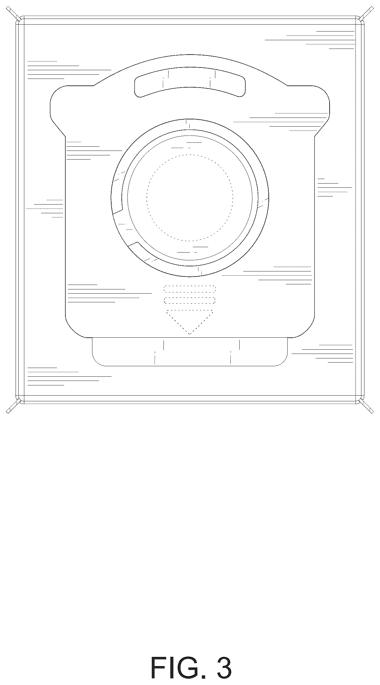 Patent USD1077394 Figure 3 – Dust bag