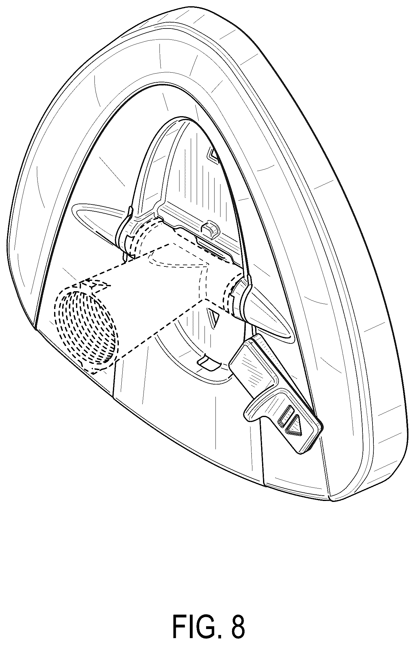 Patent USD1077395 Figure 6 – Cleaning device