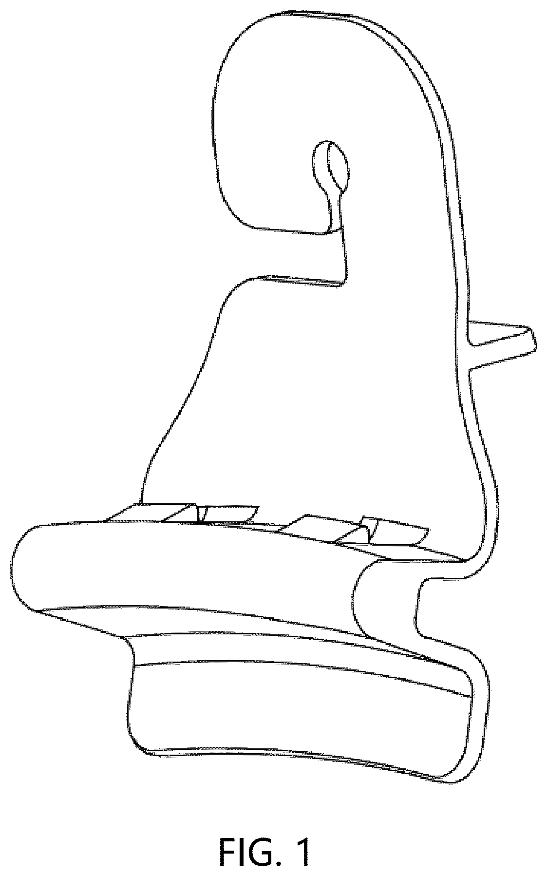 Patent USD1077399 Figure 1 – Bucket lid clip