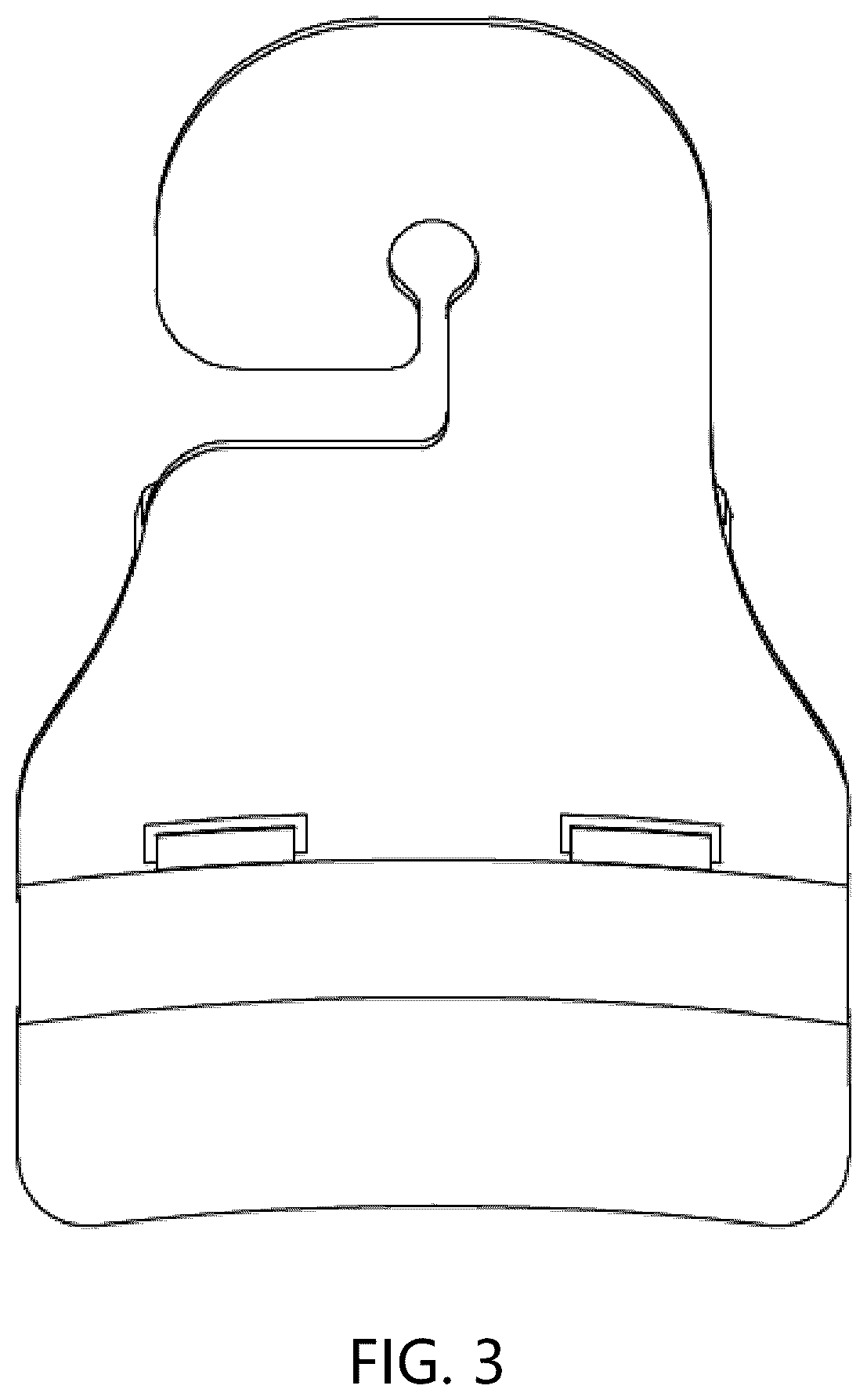 Patent USD1077399 Figure 3 – Bucket lid clip