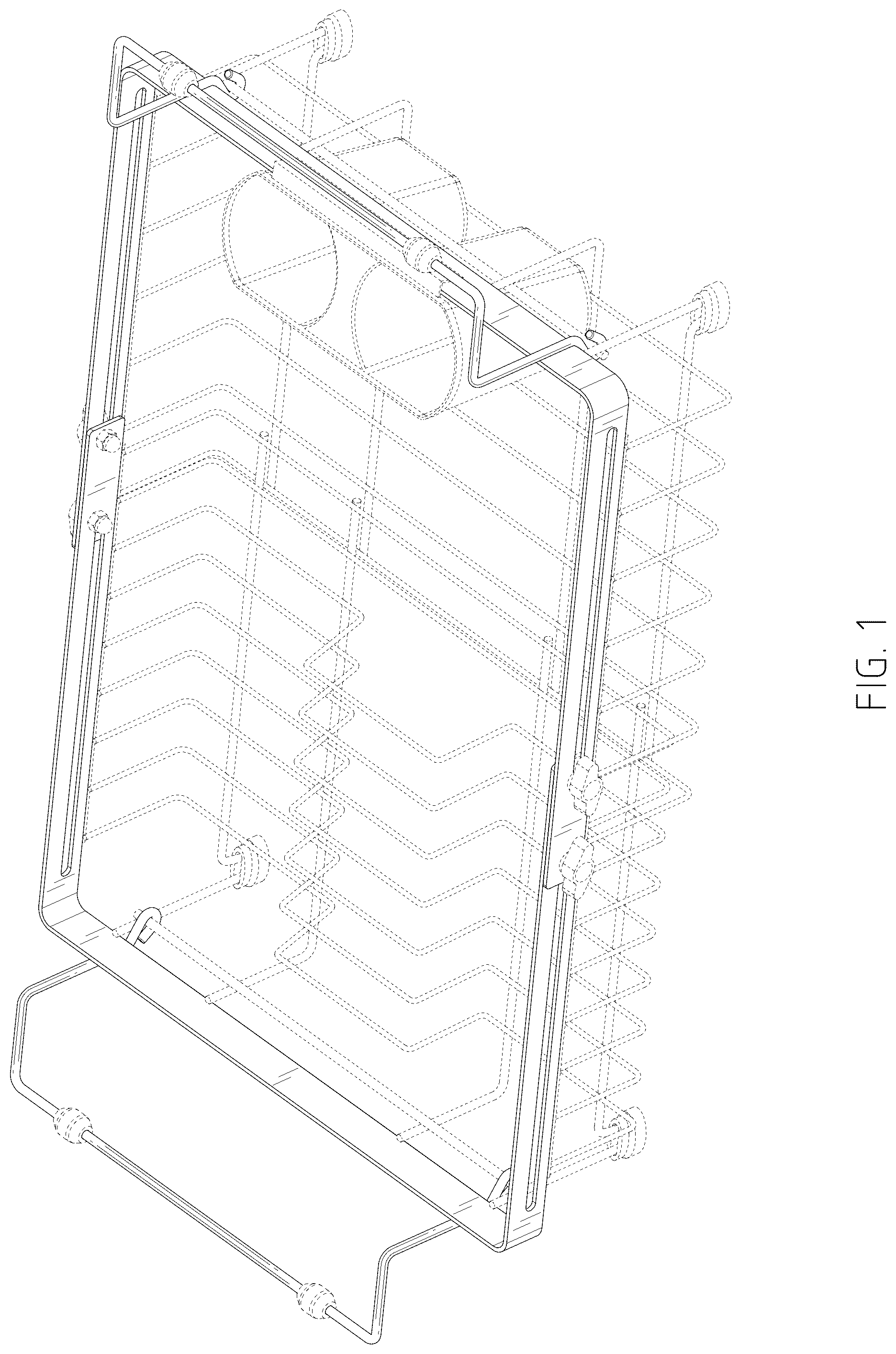 Patent USD1077401 Figure 1 – Dish drying rack