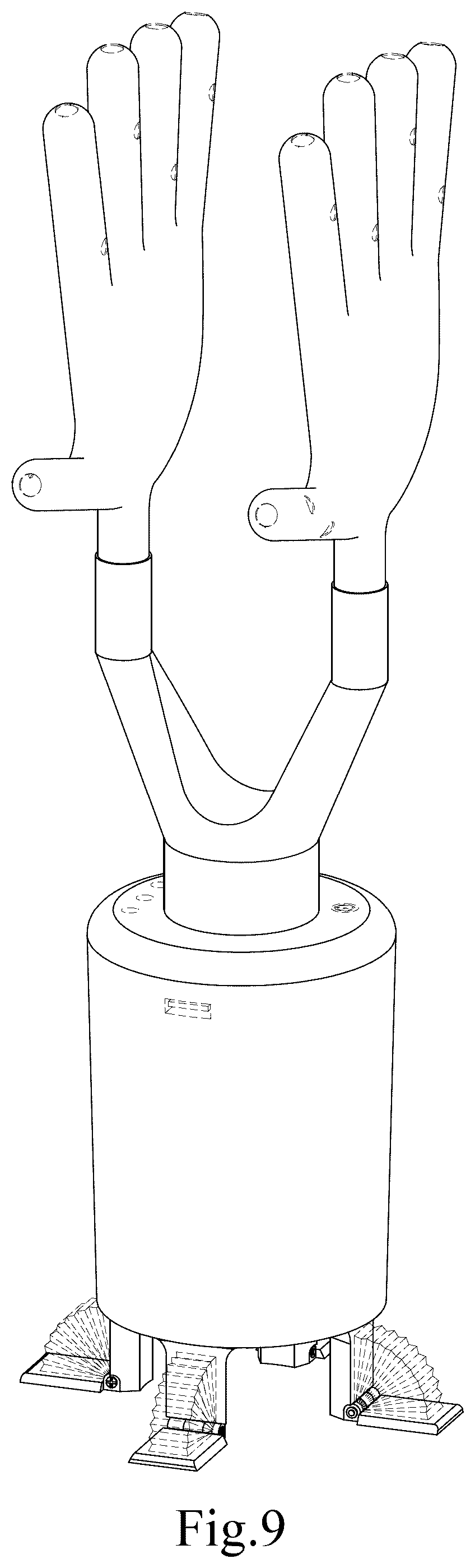 Patent USD1077402 Figure 9 – Glove drying apparatus