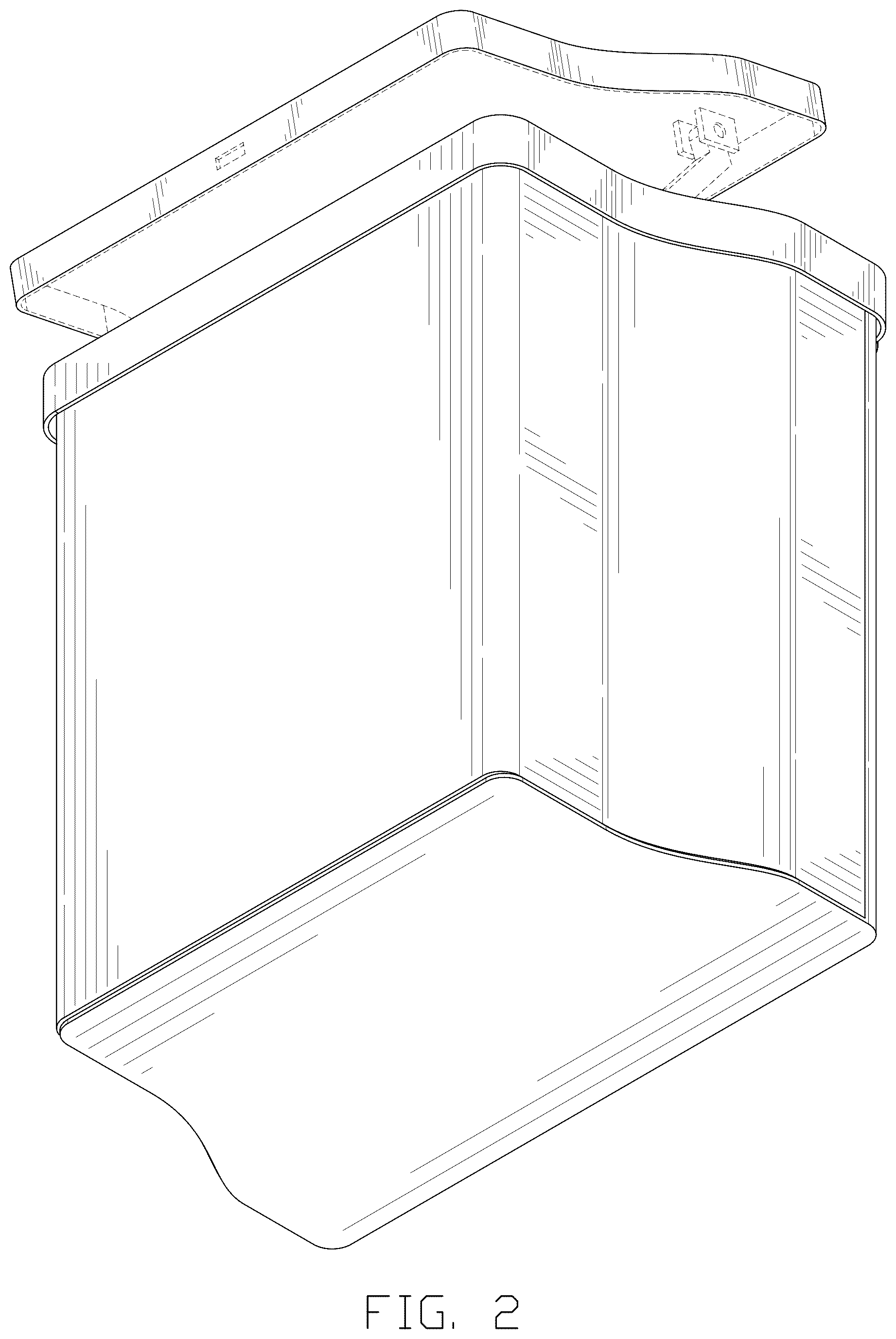 Patent USD1077403 Figure 2 – Trash can