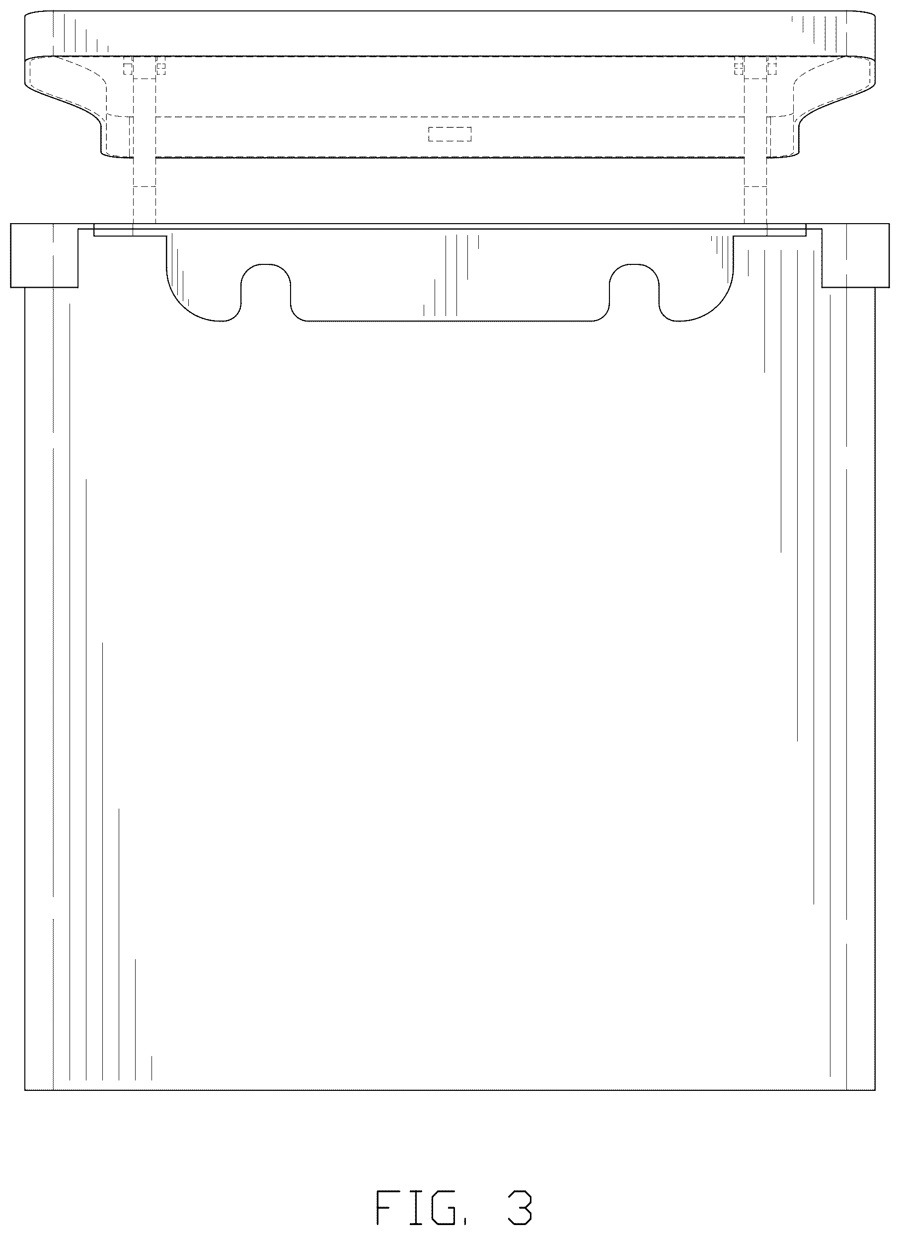 Patent USD1077403 Figure 3 – Trash can