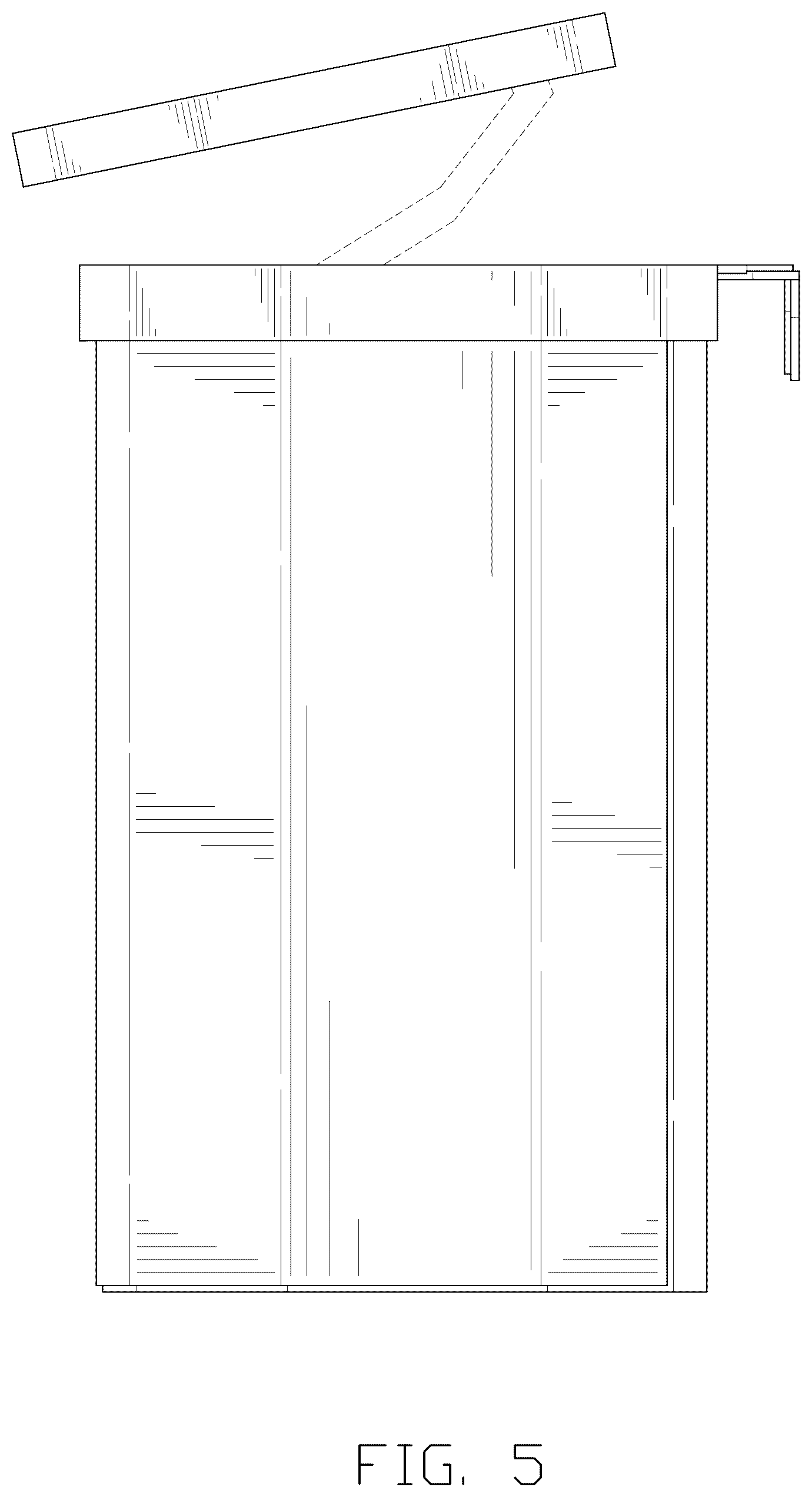 Patent USD1077403 Figure 5 – Trash can