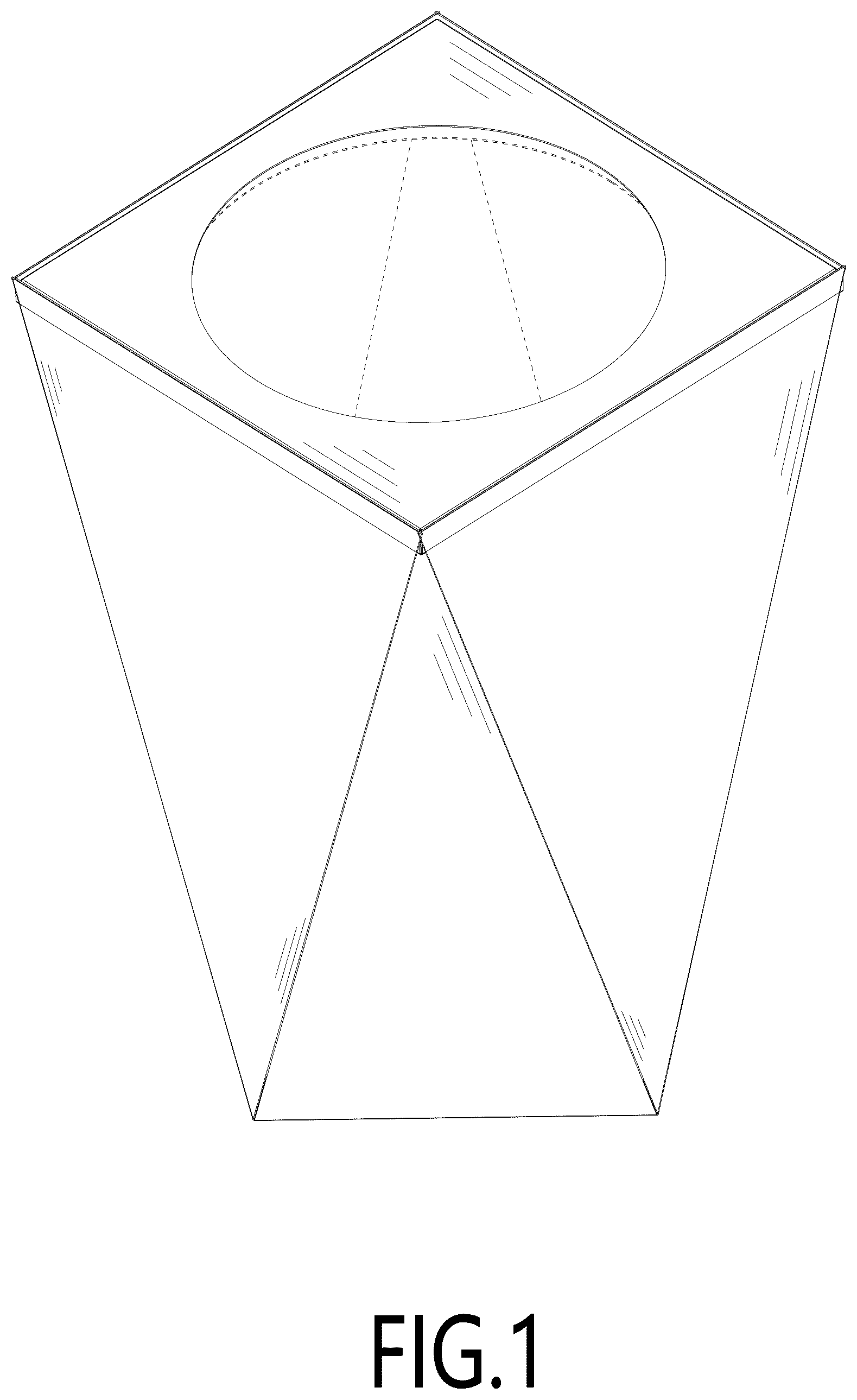 Patent USD1077404 Figure 1 – Trash can