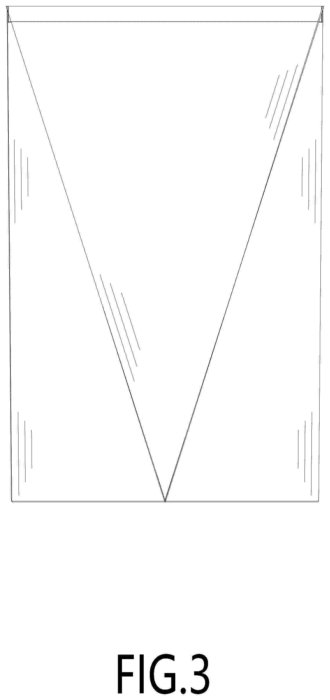 Patent USD1077404 Figure 3 – Trash can